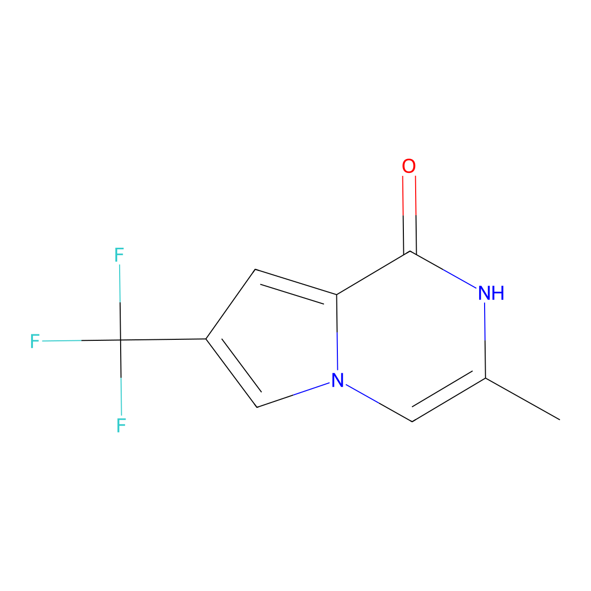 3-Methyl-7-(trifluoromethyl)pyrrolo[1,2-a]pyrazin-1(2H)-one molecular structure, CAS 1025054-82-3