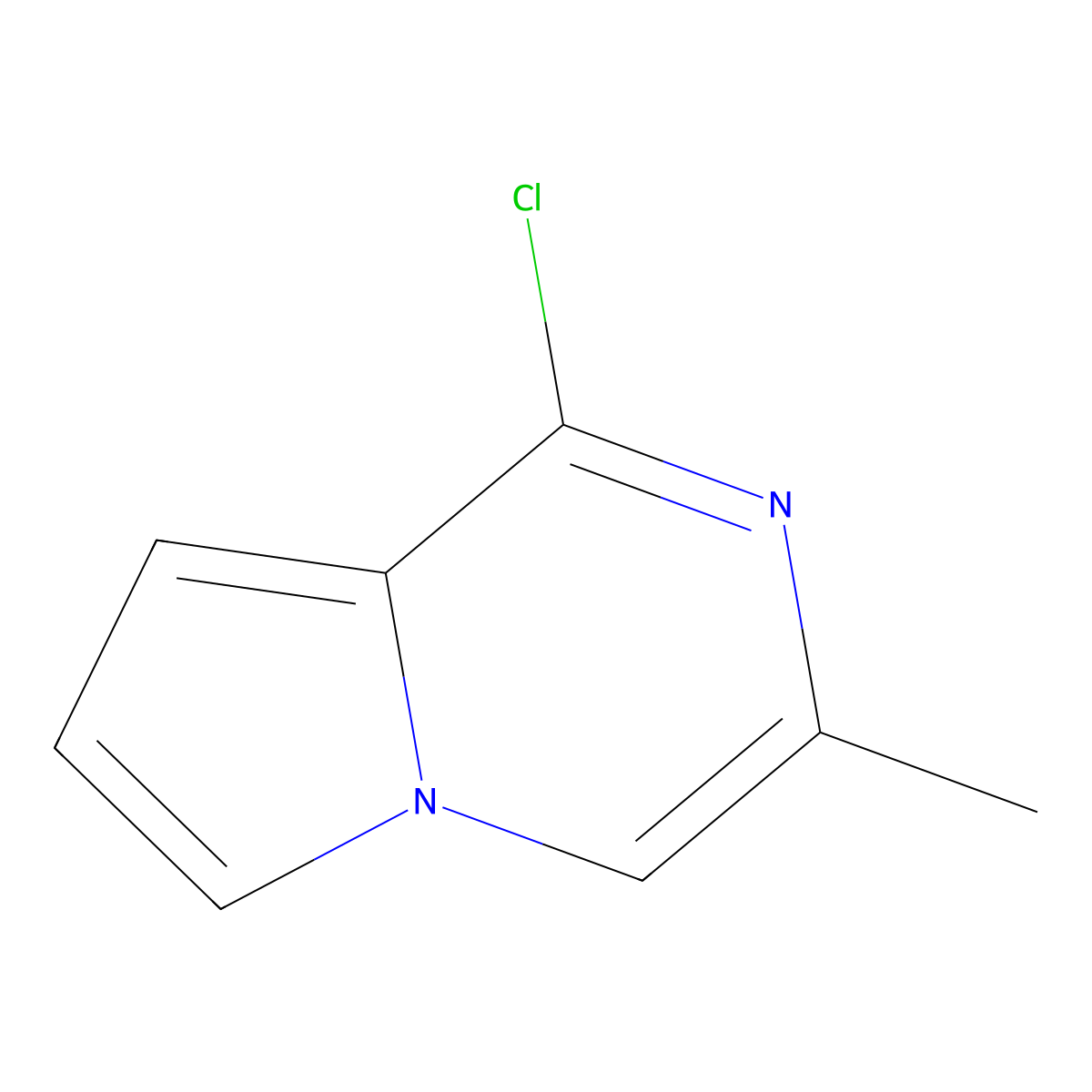 1-Chloro-3-methylpyrrolo[1,2-a]pyrazine molecular structure, CAS 1025054-90-3