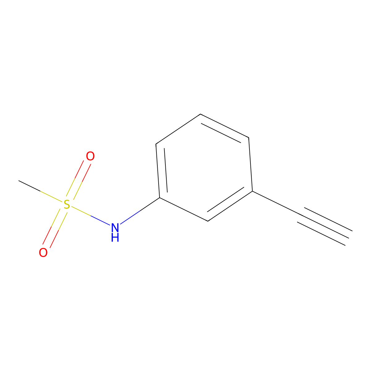 N-(3-ethynylphenyl)methanesulfonamide molecular structure, CAS 1025055-55-3