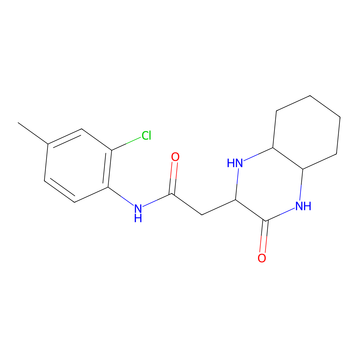 N-(2-chloro-4-methylphenyl)-2-(3-oxodecahydroquinoxalin-2-yl)acetamide molecular structure, CAS 1025057-70-8