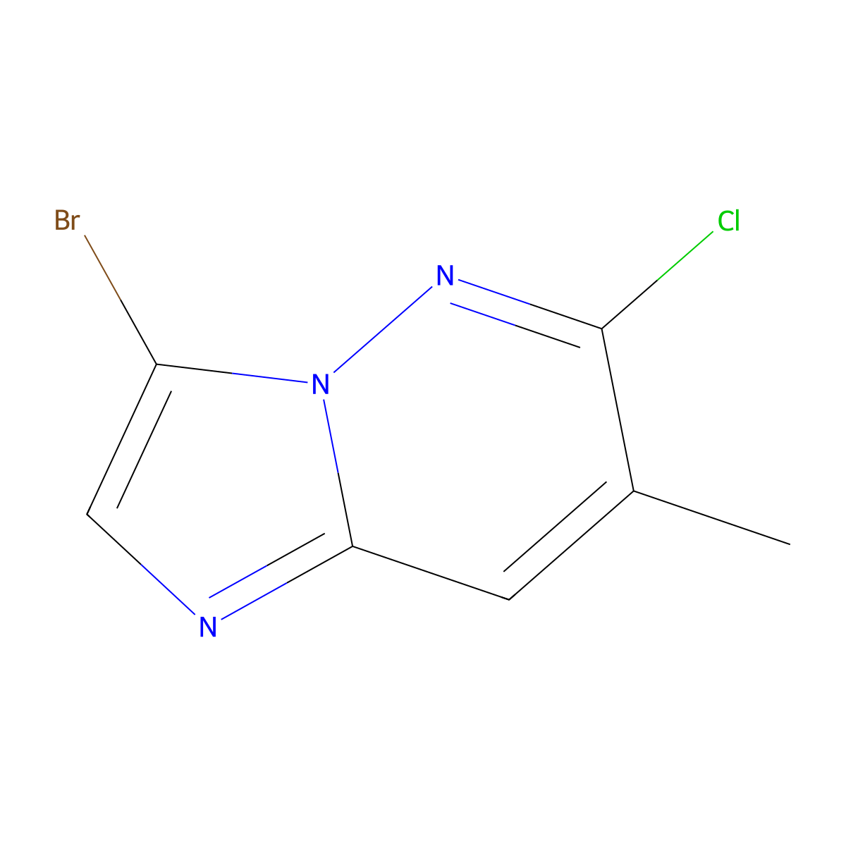 3-Bromo-6-chloro-7-methylimidazo[1,2-b]pyridazine molecular structure, CAS 1025066-16-3