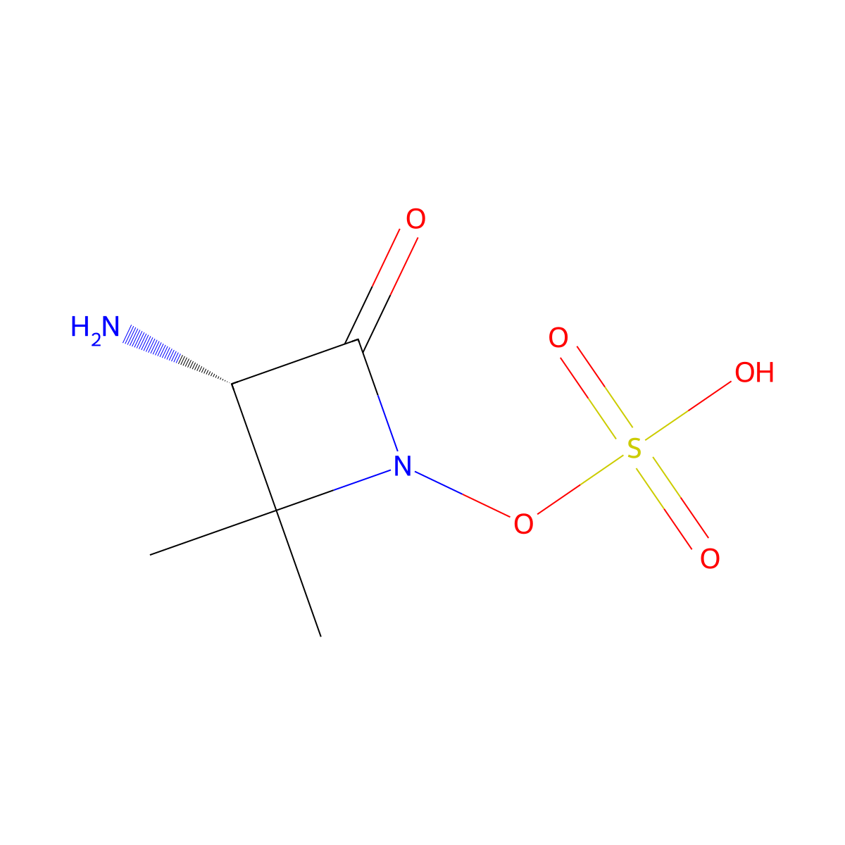 (S)-3-Amino-2,2-dimethyl-4-oxoazetidin-1-yl hydrogen sulfate molecular structure, CAS 102507-49-3