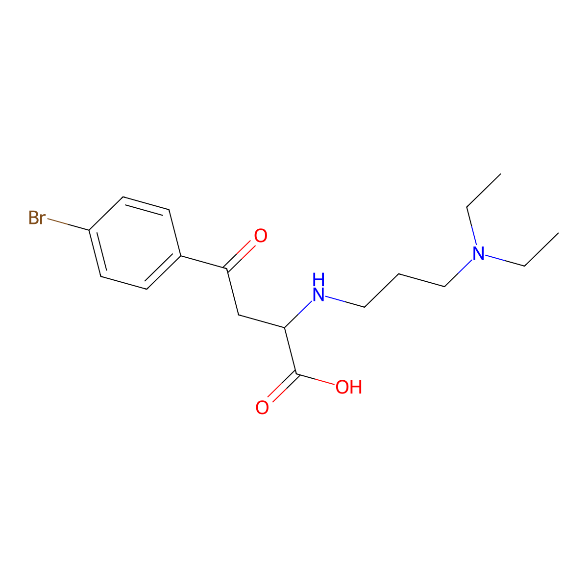 4-(4-Bromophenyl)-2-{[3-(diethylamino)propyl]amino}-4-oxobutanoic acid molecular structure, CAS 1025085-92-0