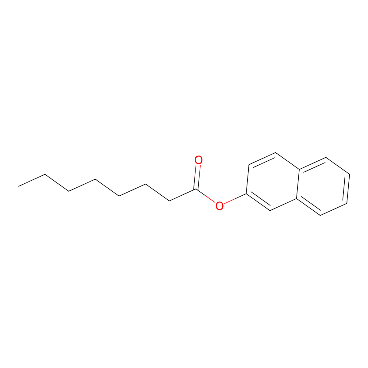 2-Naphthalenyl octanoate molecular structure, CAS 10251-17-9