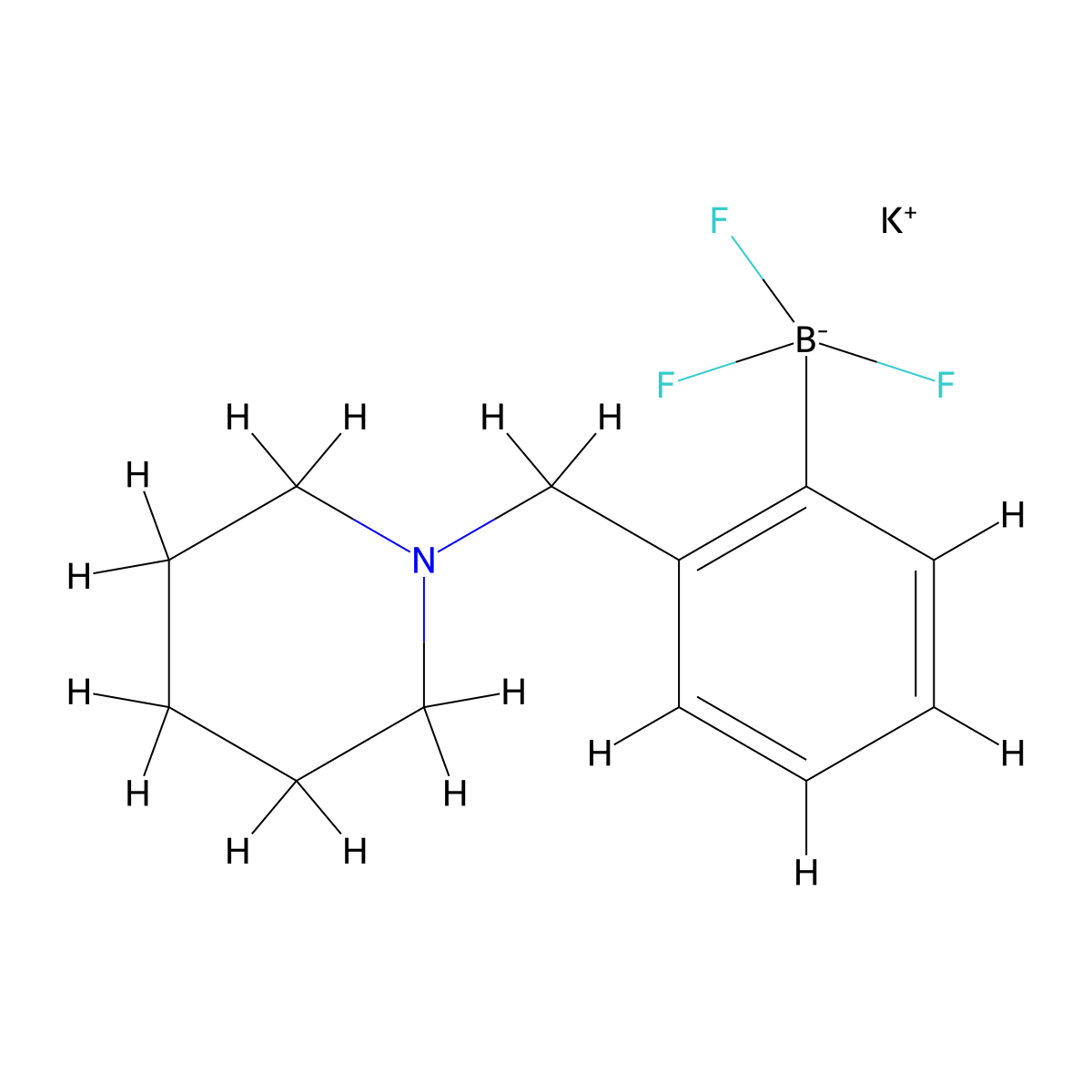 Potassium trifluoro({2-[(piperidin-1-yl)methyl]phenyl})boranuide molecular structure, CAS 1025113-82-9