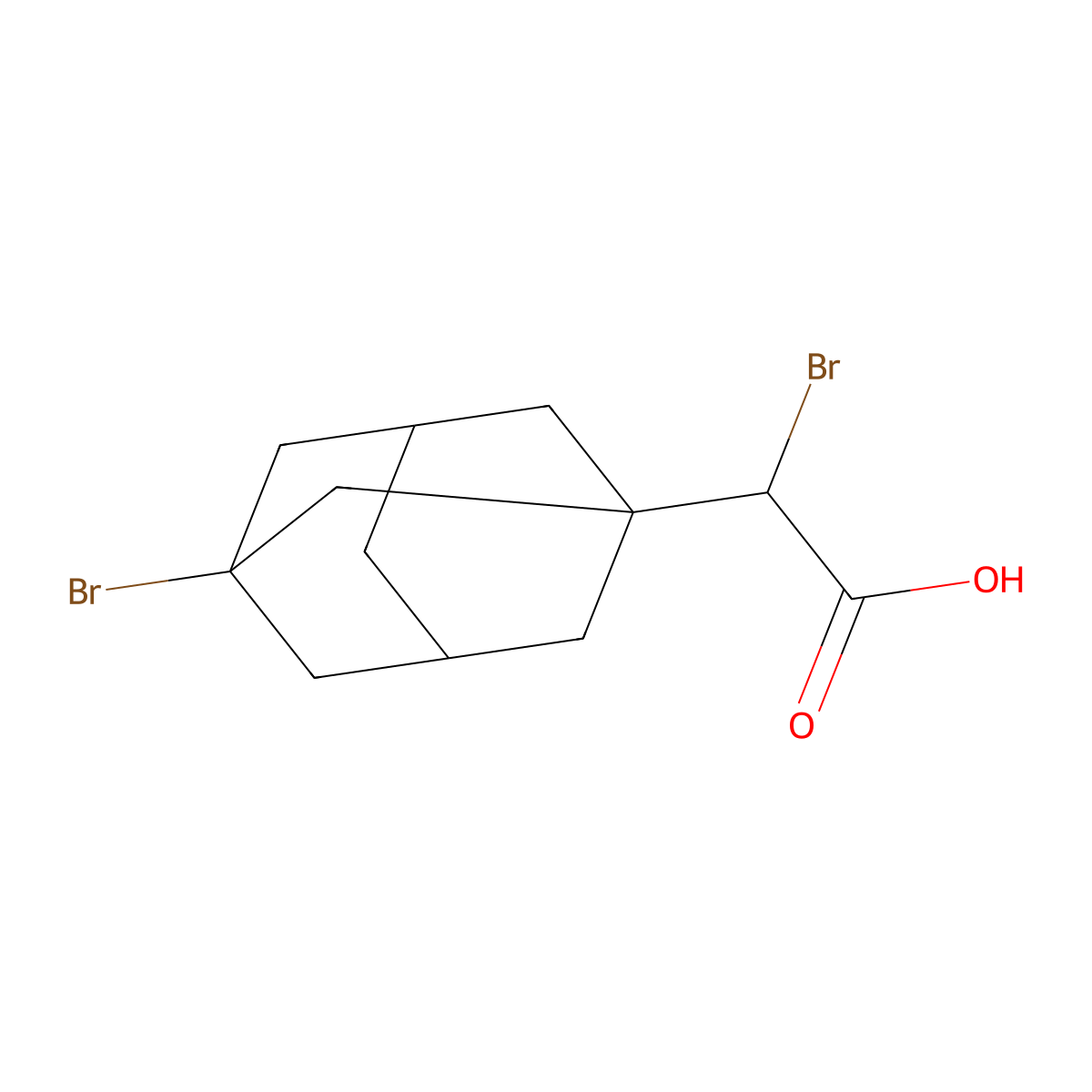 Alpha,3-dibromo-1-adamantaneacetic acid molecular structure, CAS 102516-42-7