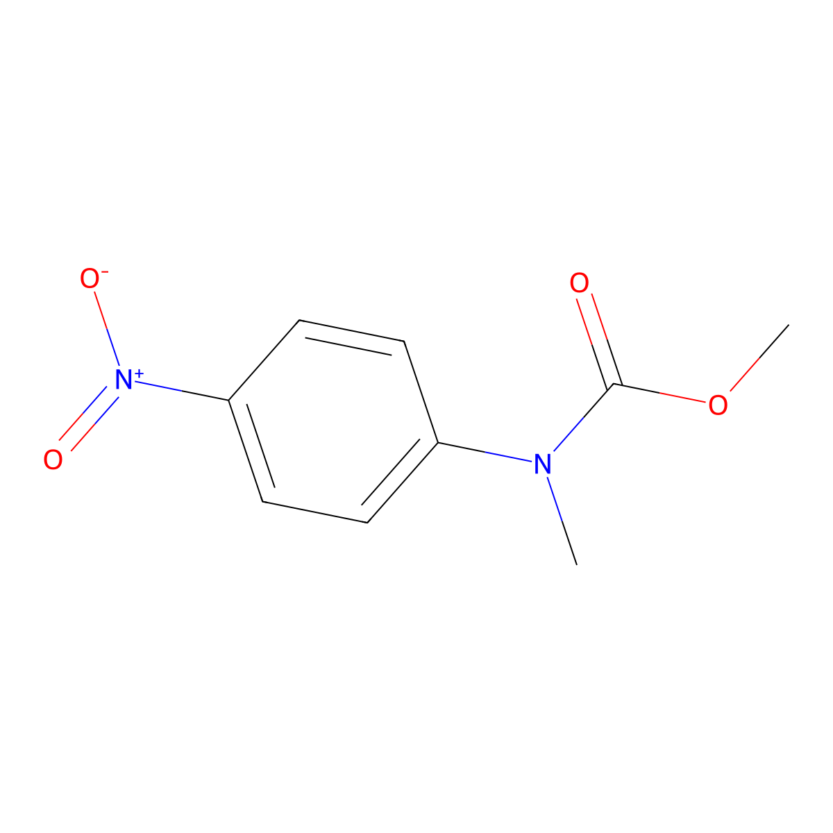 methyl N-methyl-N-(4-nitrophenyl)carbamate molecular structure, CAS 10252-27-4