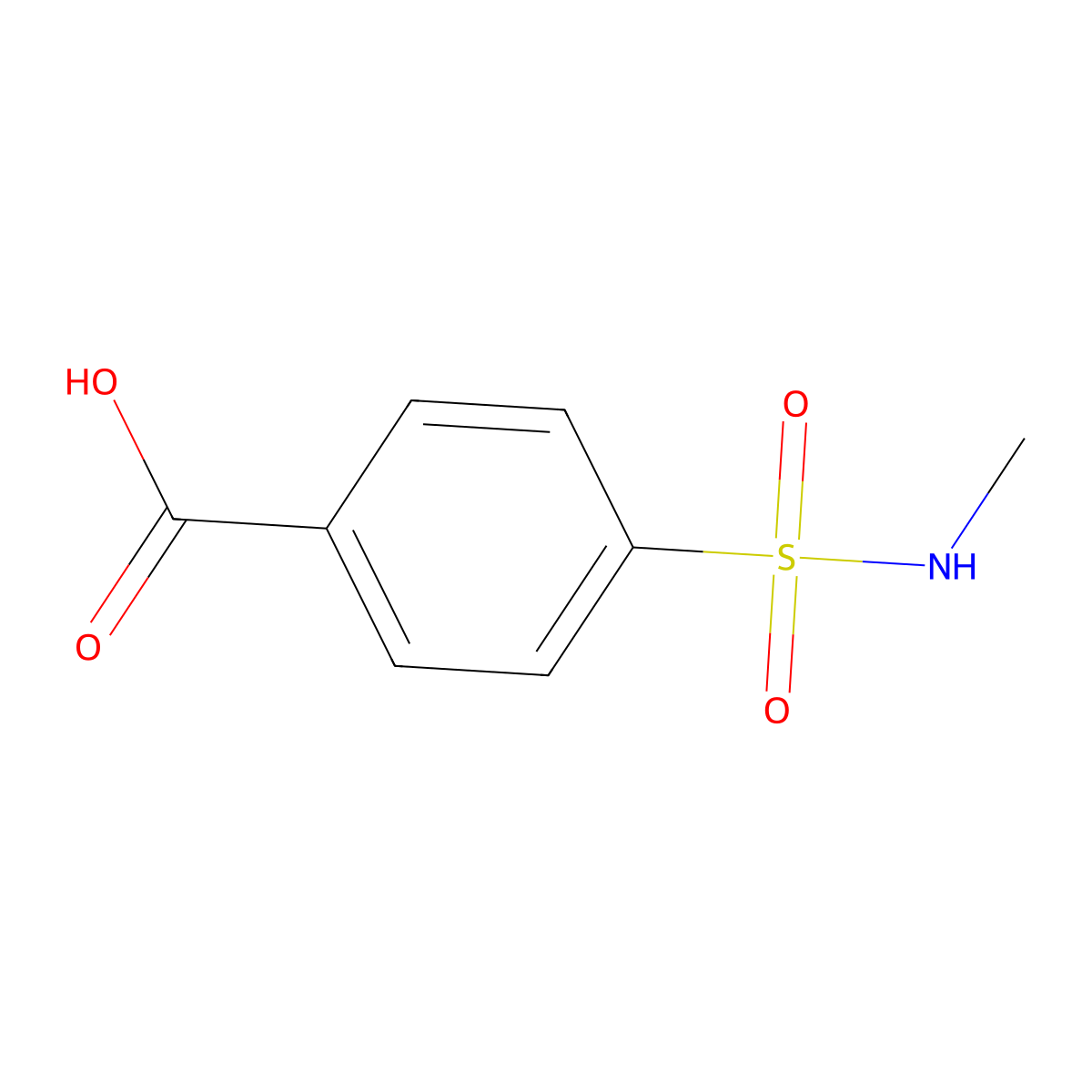 4-(Methylsulfamoyl)benzoic acid molecular structure, CAS 10252-63-8