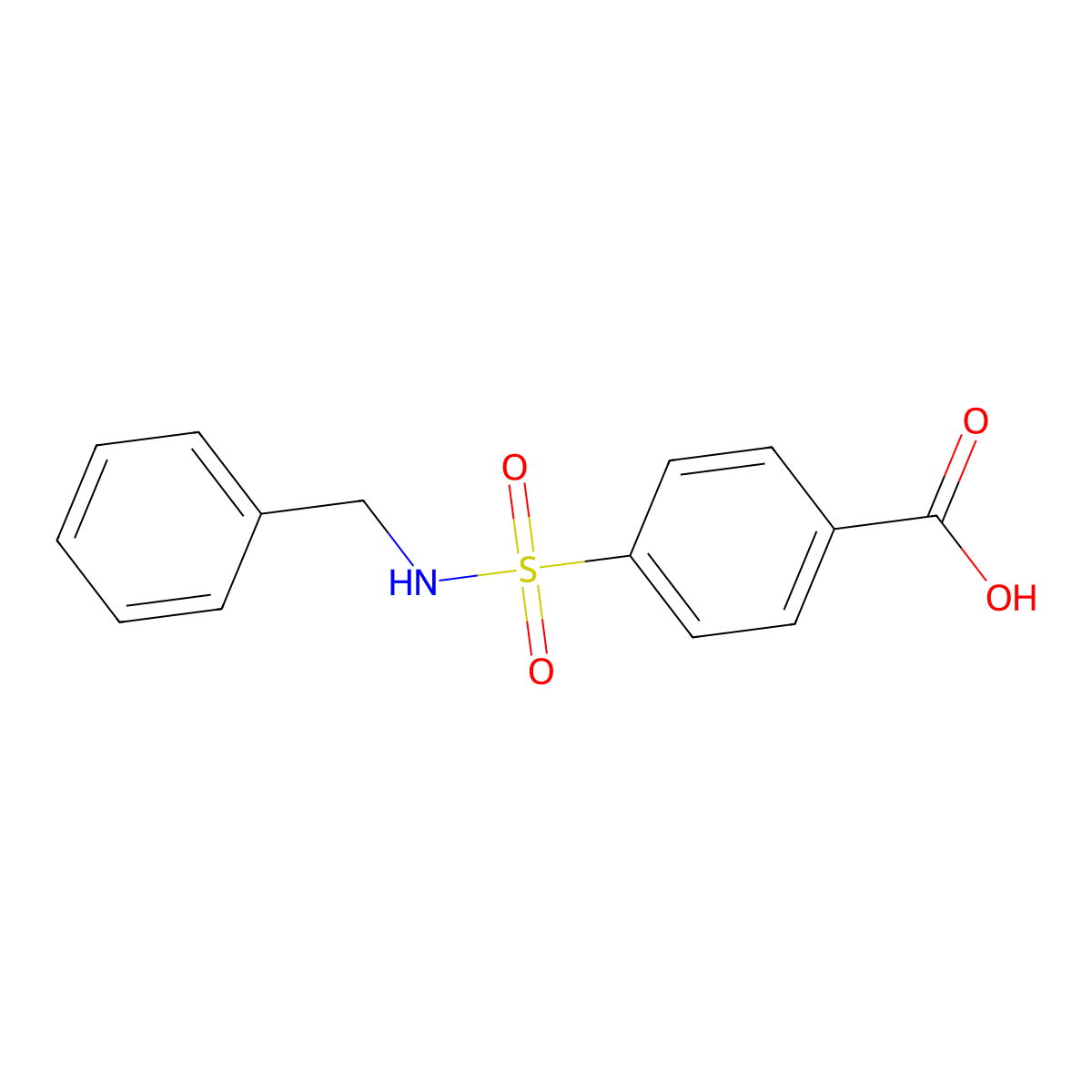 4-(benzylsulfamoyl)benzoic Acid molecular structure, CAS 10252-76-3