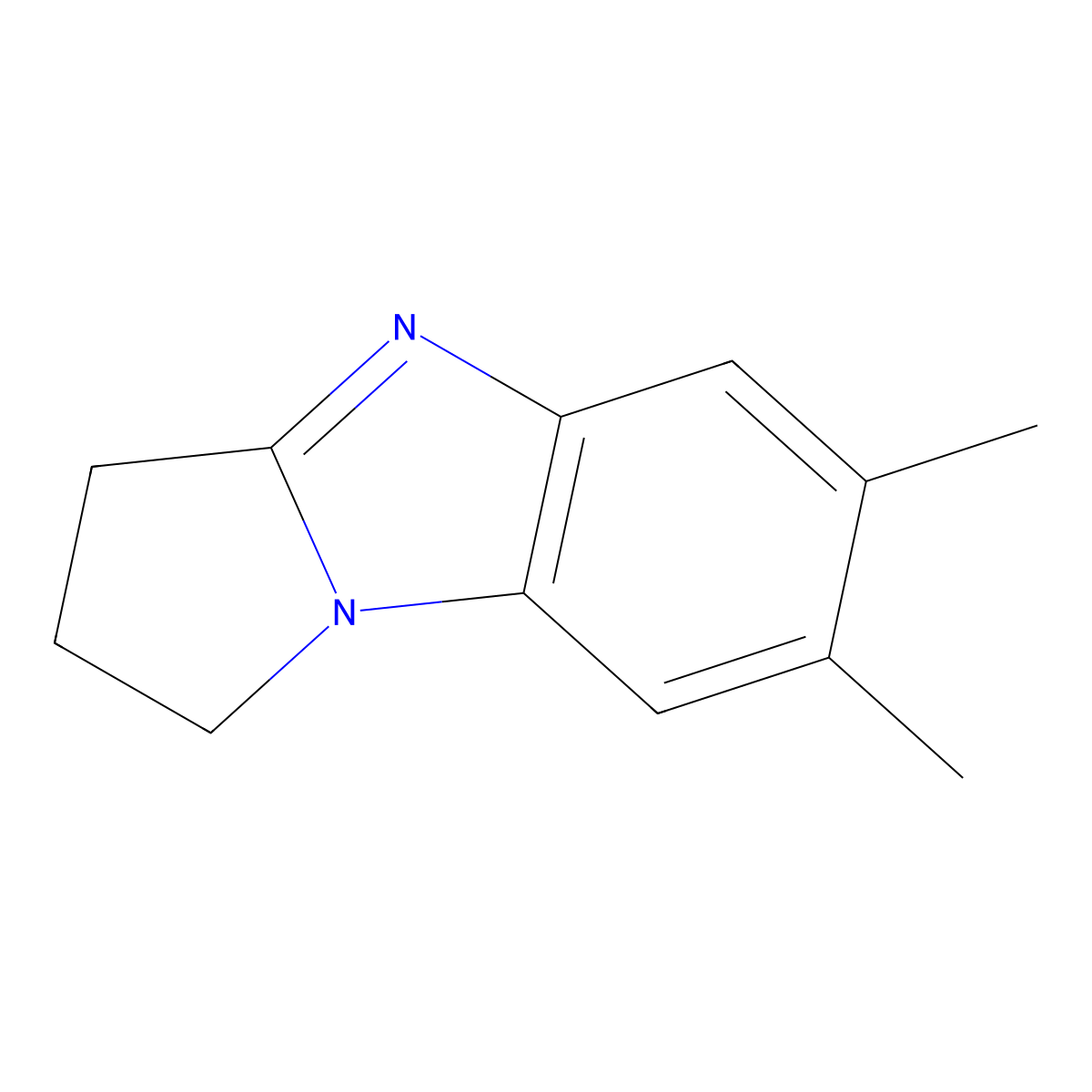 6,7-dimethyl-2,3-dihydro-1H-pyrrolo[1,2-a]benzimidazole molecular structure, CAS 10252-99-0