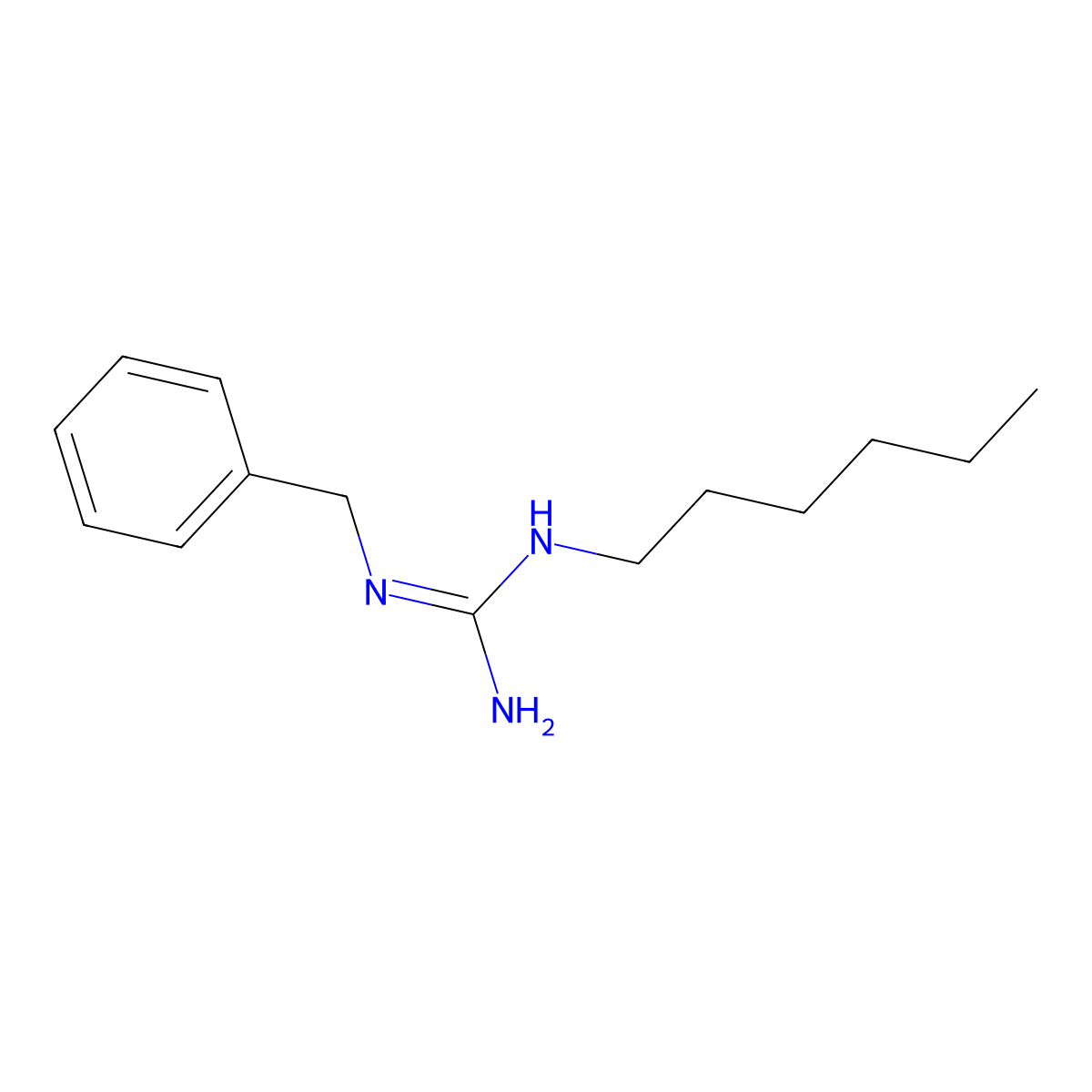1-Benzyl-3-hexylguanidine molecular structure, CAS 1025276-65-6