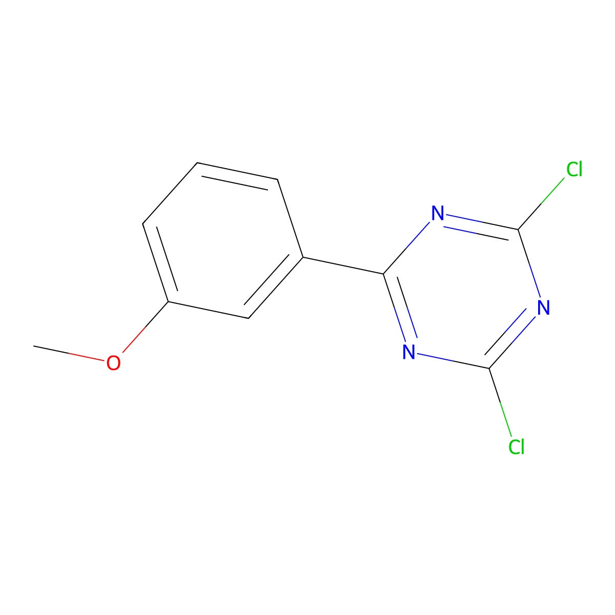 2,4-Dichloro-6-(3-methoxyphenyl)-1,3,5-triazine molecular structure, CAS 102528-16-5