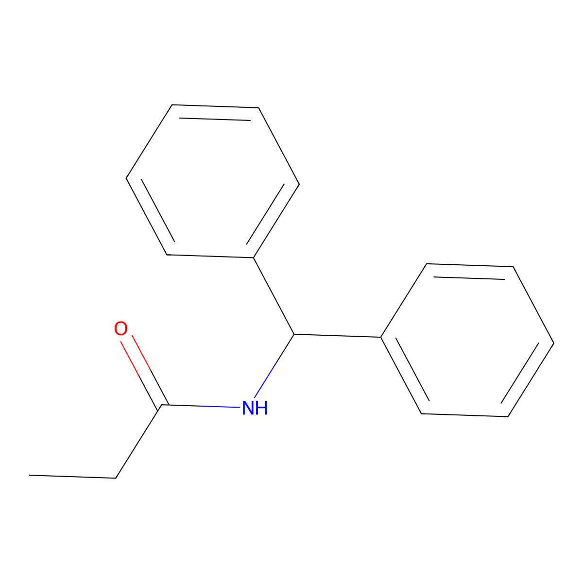 N-Diphenylmethylpropionamide molecular structure, CAS 10253-95-9
