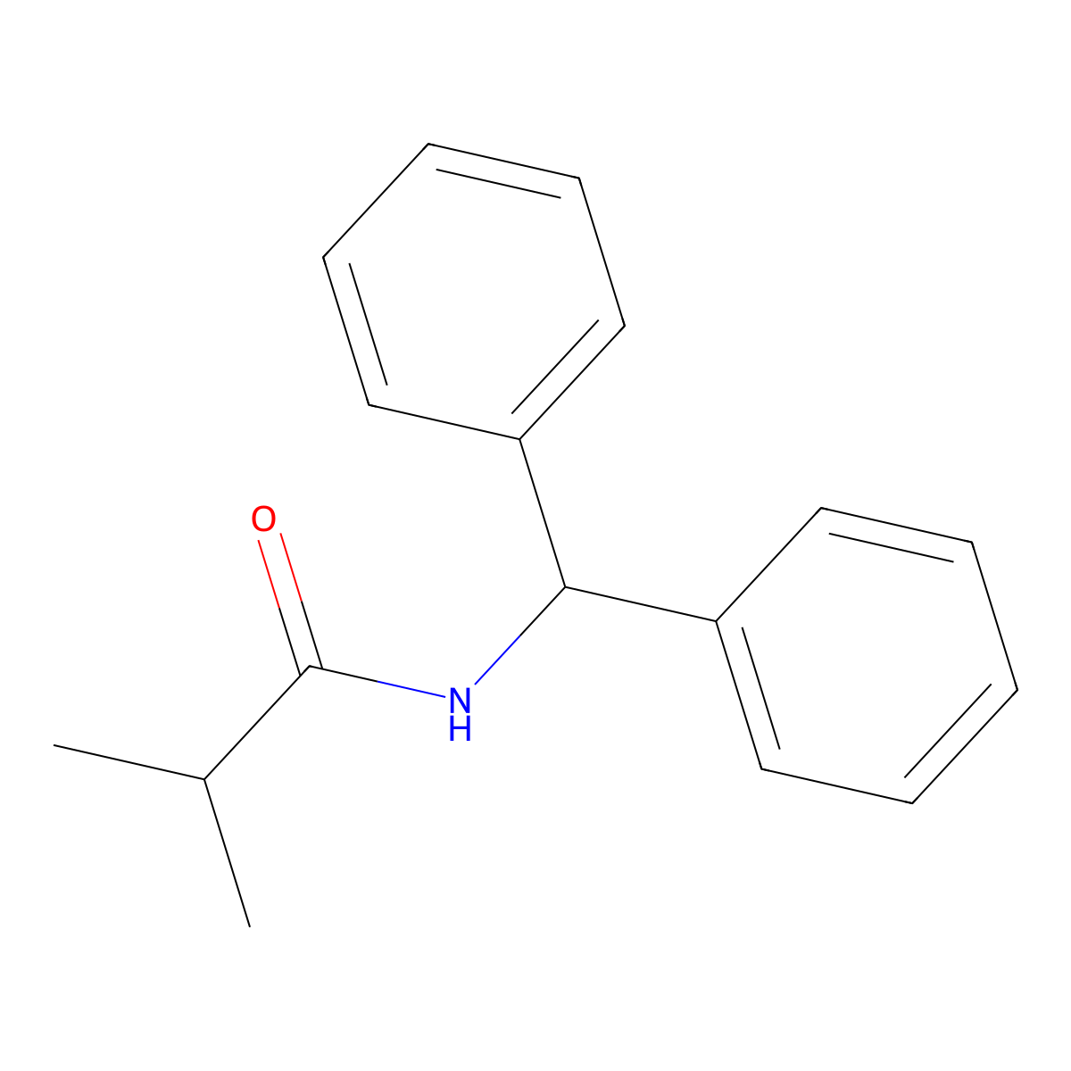 N-(diphenylmethyl)-2-methylpropanamide molecular structure, CAS 10253-97-1