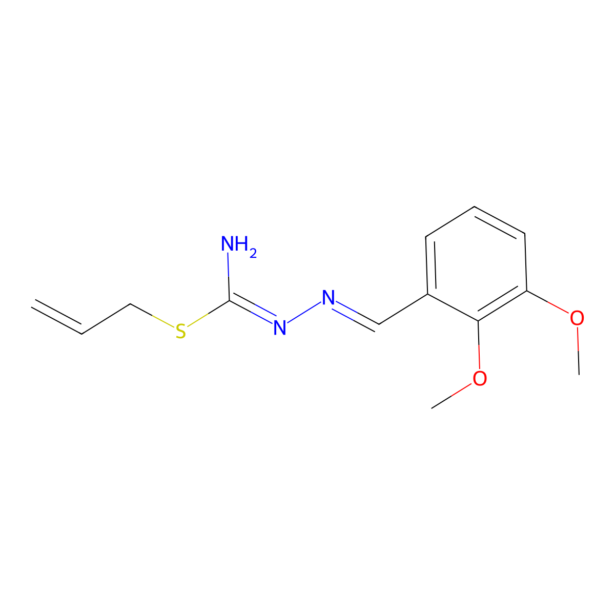 Allyl 2-(2,3-dimethoxybenzylidene)hydrazine-1-carbimidothioate molecular structure, CAS 1025313-94-3