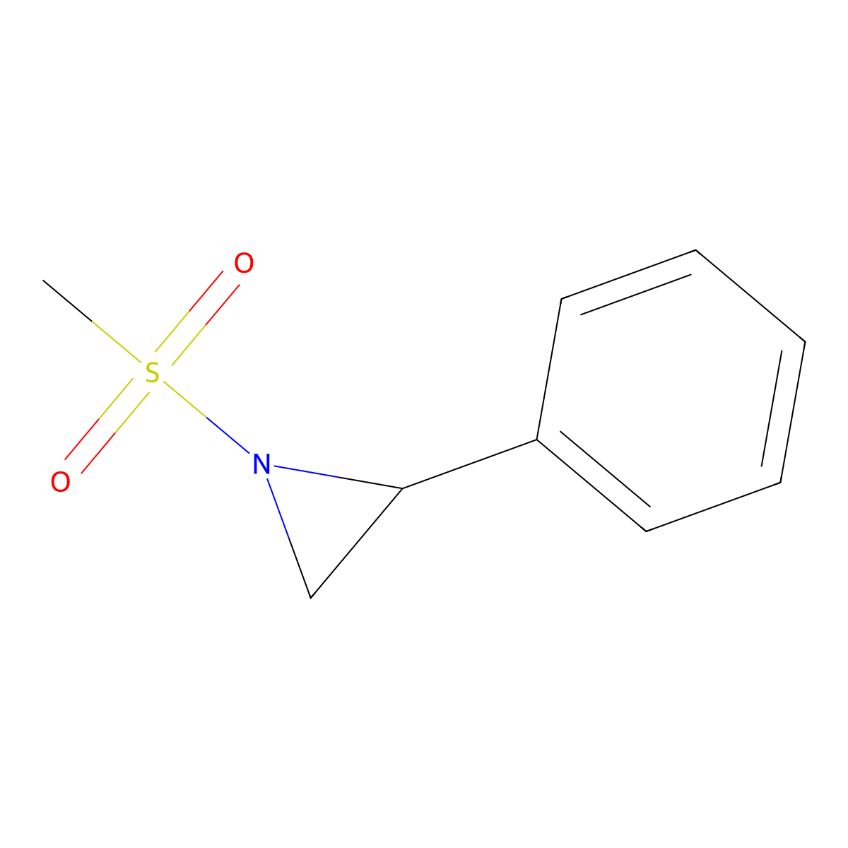 N-Mesyl-2-phenylaziridine molecular structure, CAS 102535-89-7