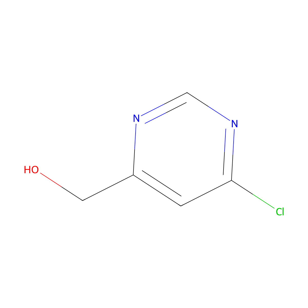 (6-Chloropyrimidin-4-yl)methanol molecular structure, CAS 1025351-41-0