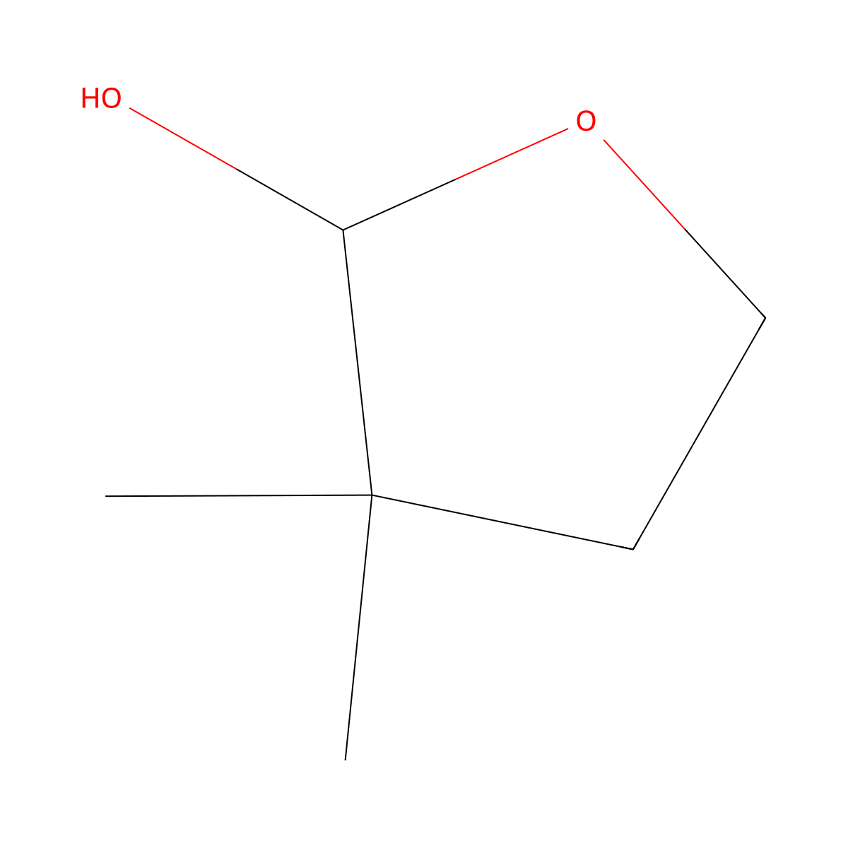 3,3-Dimethyloxolan-2-ol molecular structure, CAS 102536-89-0