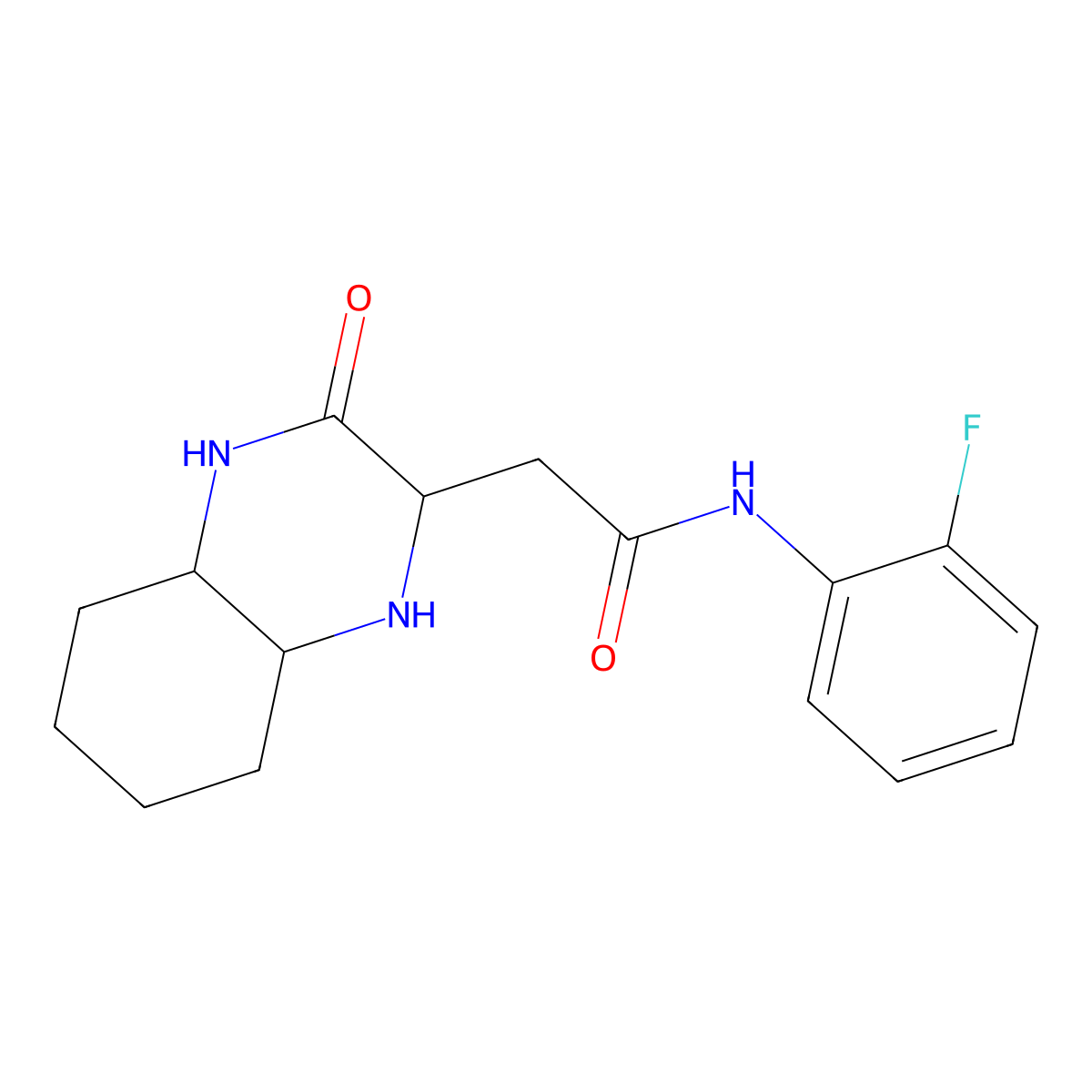 N-(2-fluorophenyl)-2-(3-oxodecahydroquinoxalin-2-yl)acetamide molecular structure, CAS 1025388-47-9