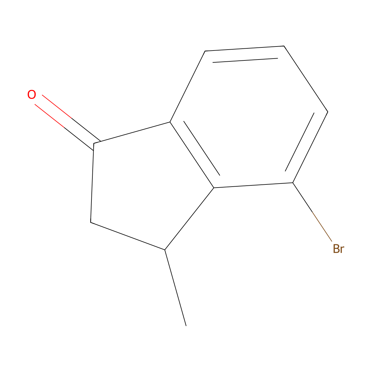 4-bromo-3-methyl-2,3-dihydro-1H-inden-1-one molecular structure, CAS 102539-53-7