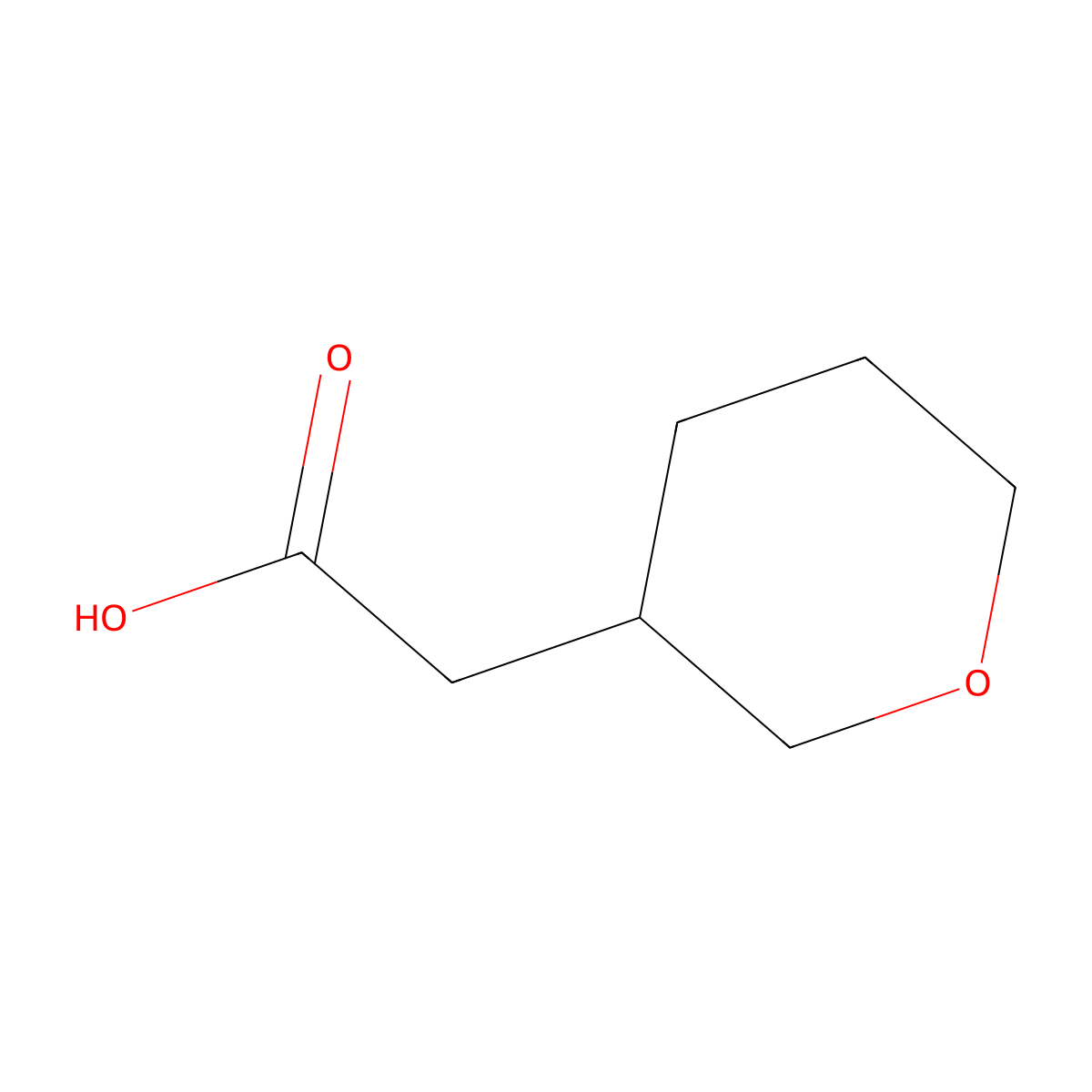 2-(Oxan-3-yl)acetic acid molecular structure, CAS 102539-71-9