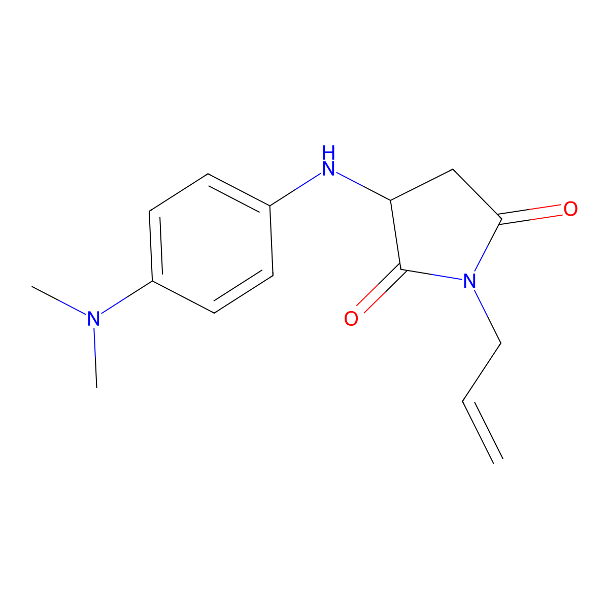 1-Allyl-3-((4-(dimethylamino)phenyl)amino)pyrrolidine-2,5-dione molecular structure, CAS 1025396-01-3