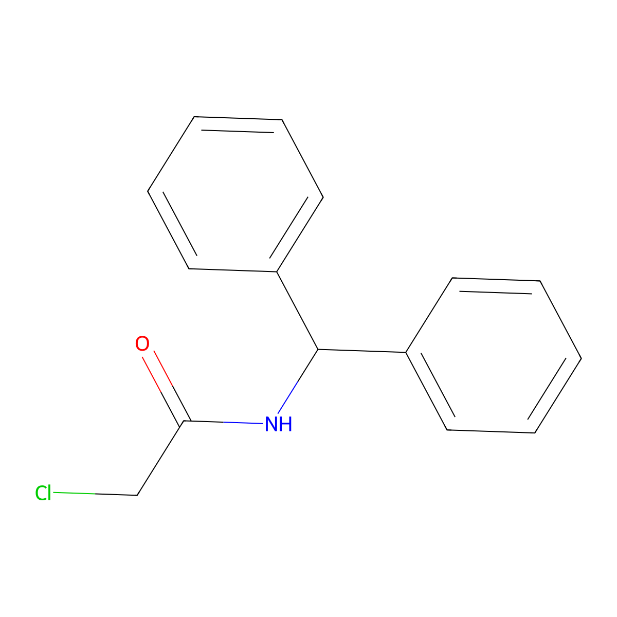 N-Benzhydryl-2-chloroacetamide molecular structure, CAS 10254-07-6