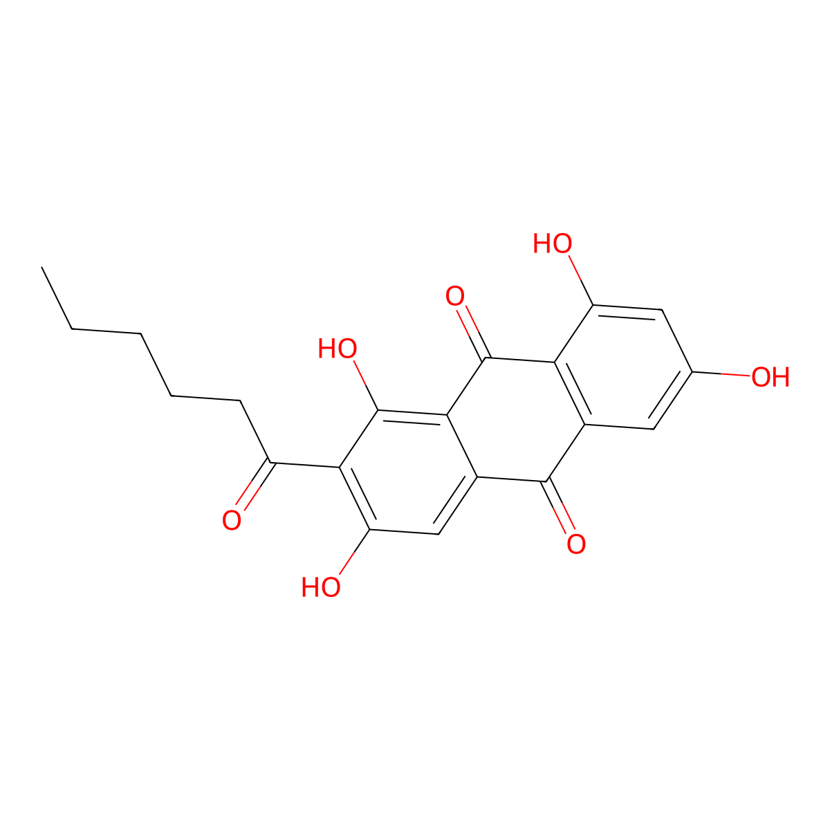 Norsolorinic acid molecular structure, CAS 10254-99-6