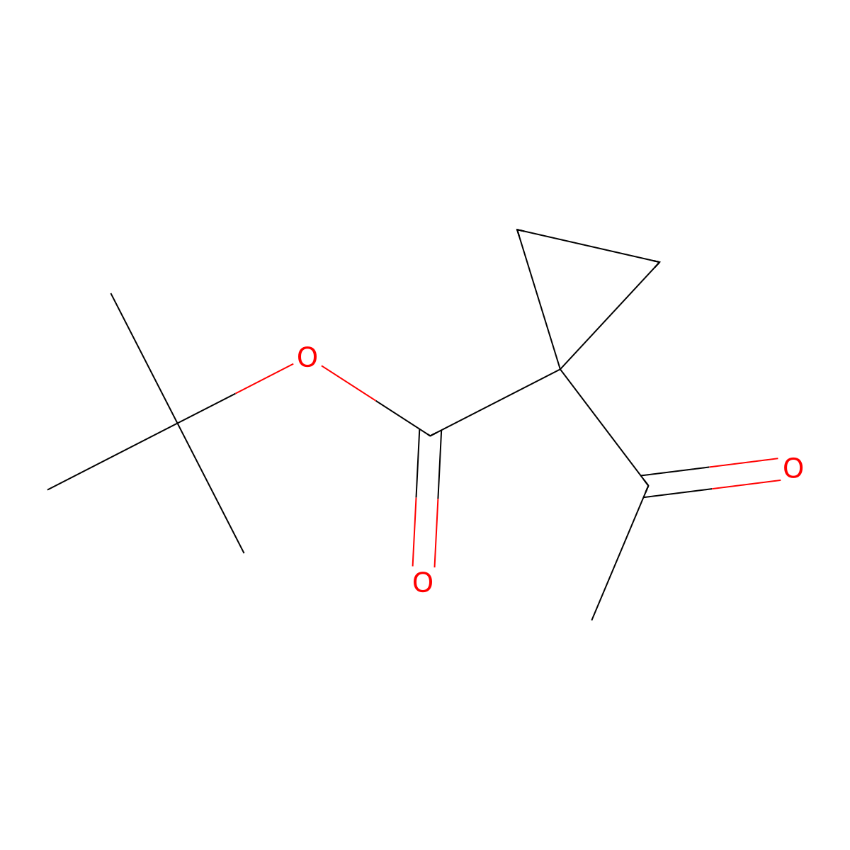 tert-Butyl 1-acetylcyclopropanecarboxylate molecular structure, CAS 102540-66-9