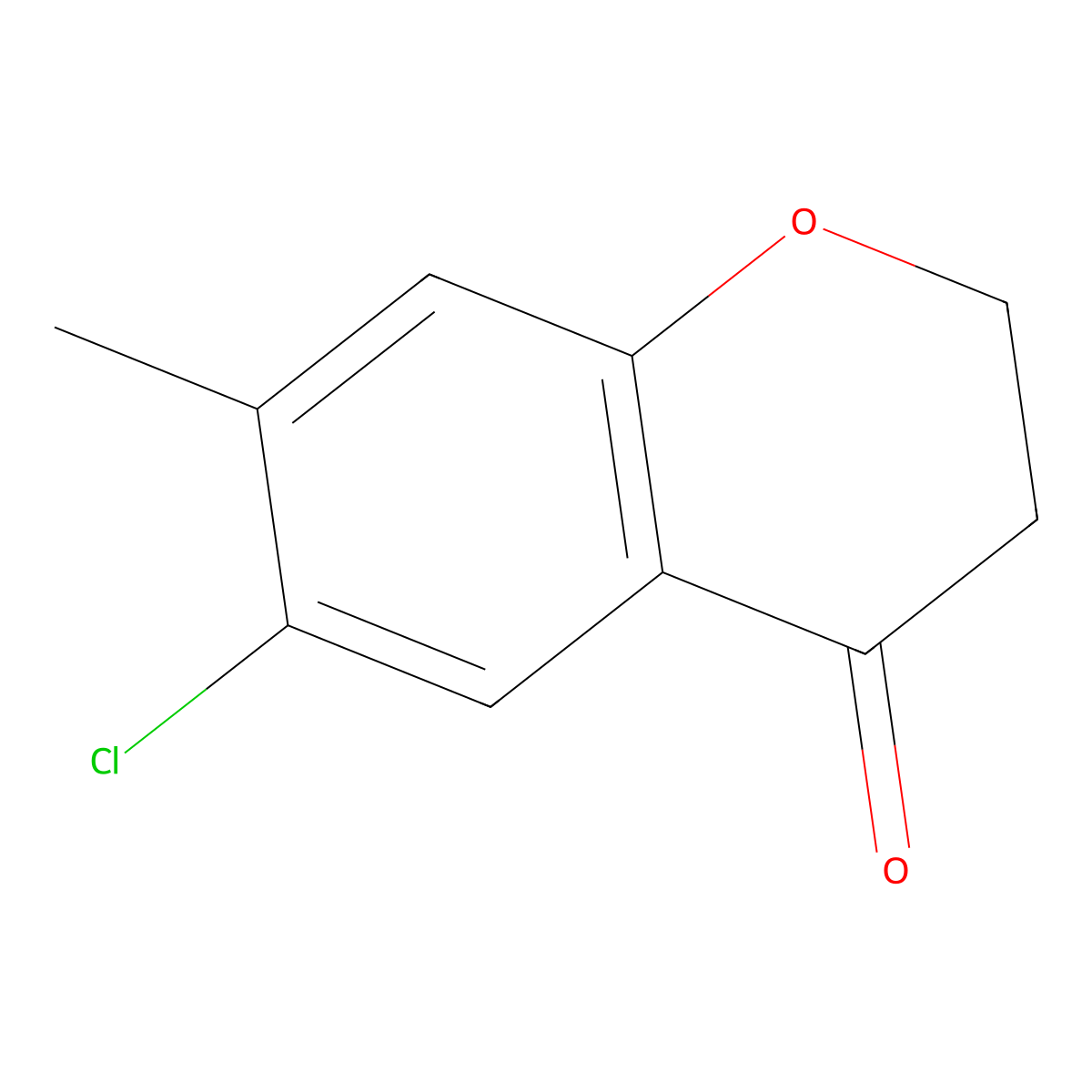 6-Chloro-7-Methylchromanone molecular structure, CAS 102541-24-2