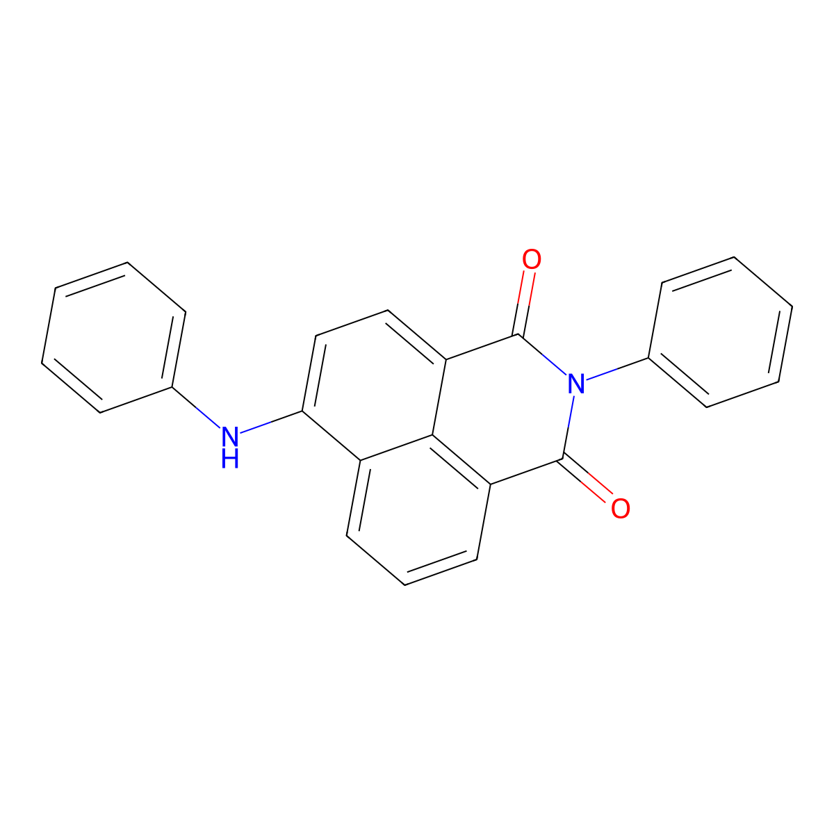 2-phenyl-6-(phenylamino)-1H-benzo[de]isoquinoline-1,3(2H)-dione molecular structure, CAS 102542-91-6