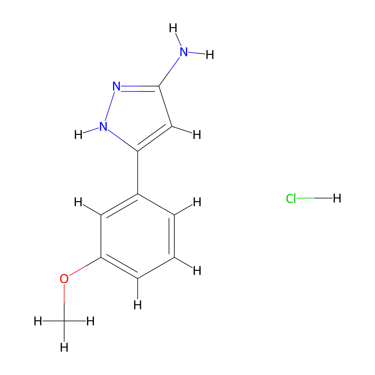 3-(3-Methoxyphenyl)-1H-pyrazol-5-amine hydrochloride molecular structure, CAS 1025447-42-0