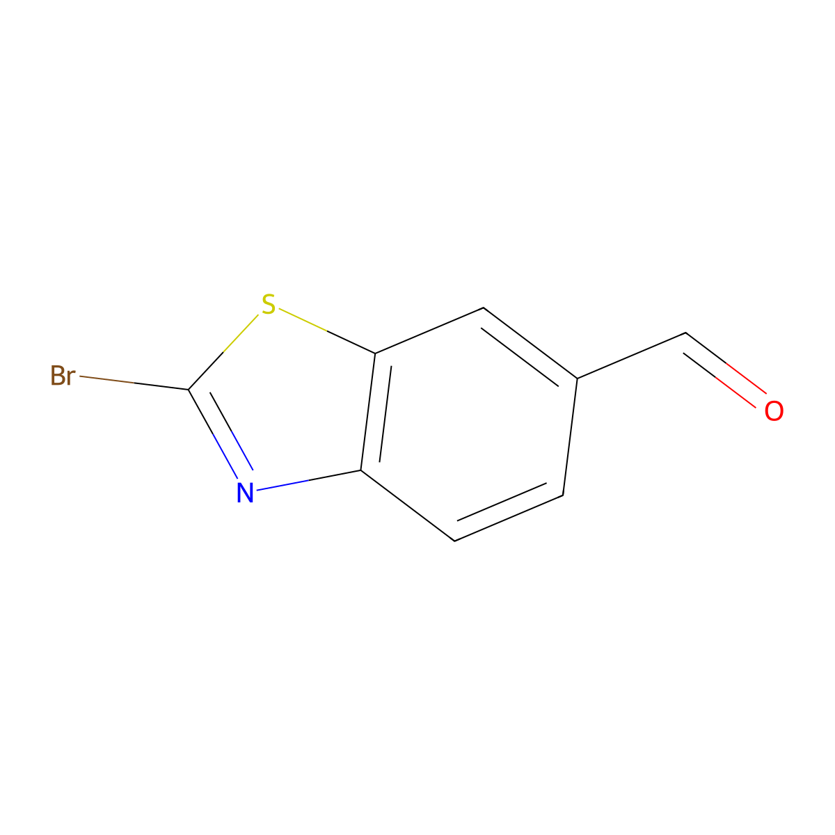2-Bromobenzo[d]thiazole-6-carbaldehyde molecular structure, CAS 1025452-30-5