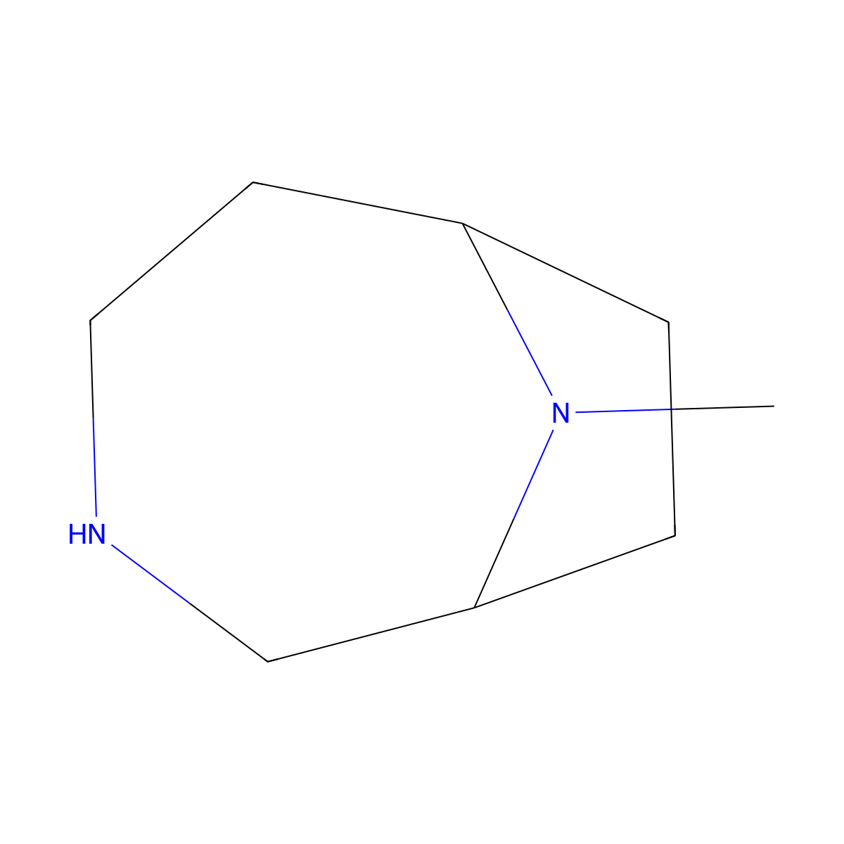 9-Methyl-3,9-diazabicyclo[4.2.1]nonane molecular structure, CAS 102547-84-2