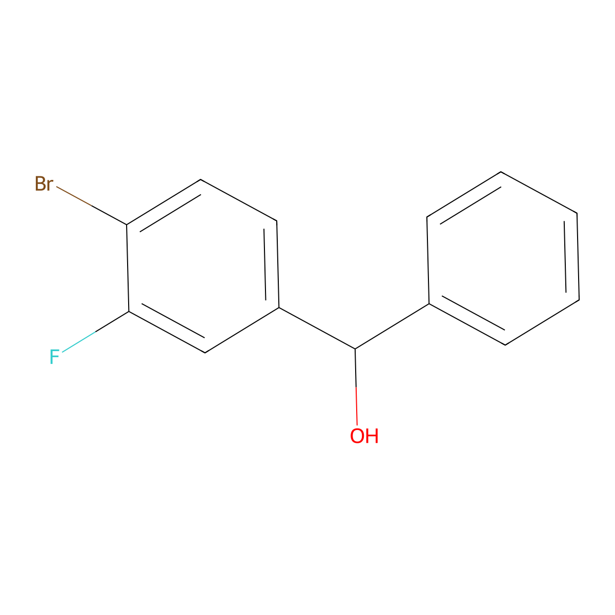 (4-Bromo-3-fluorophenyl)(phenyl)methanol molecular structure, CAS 1025475-05-1