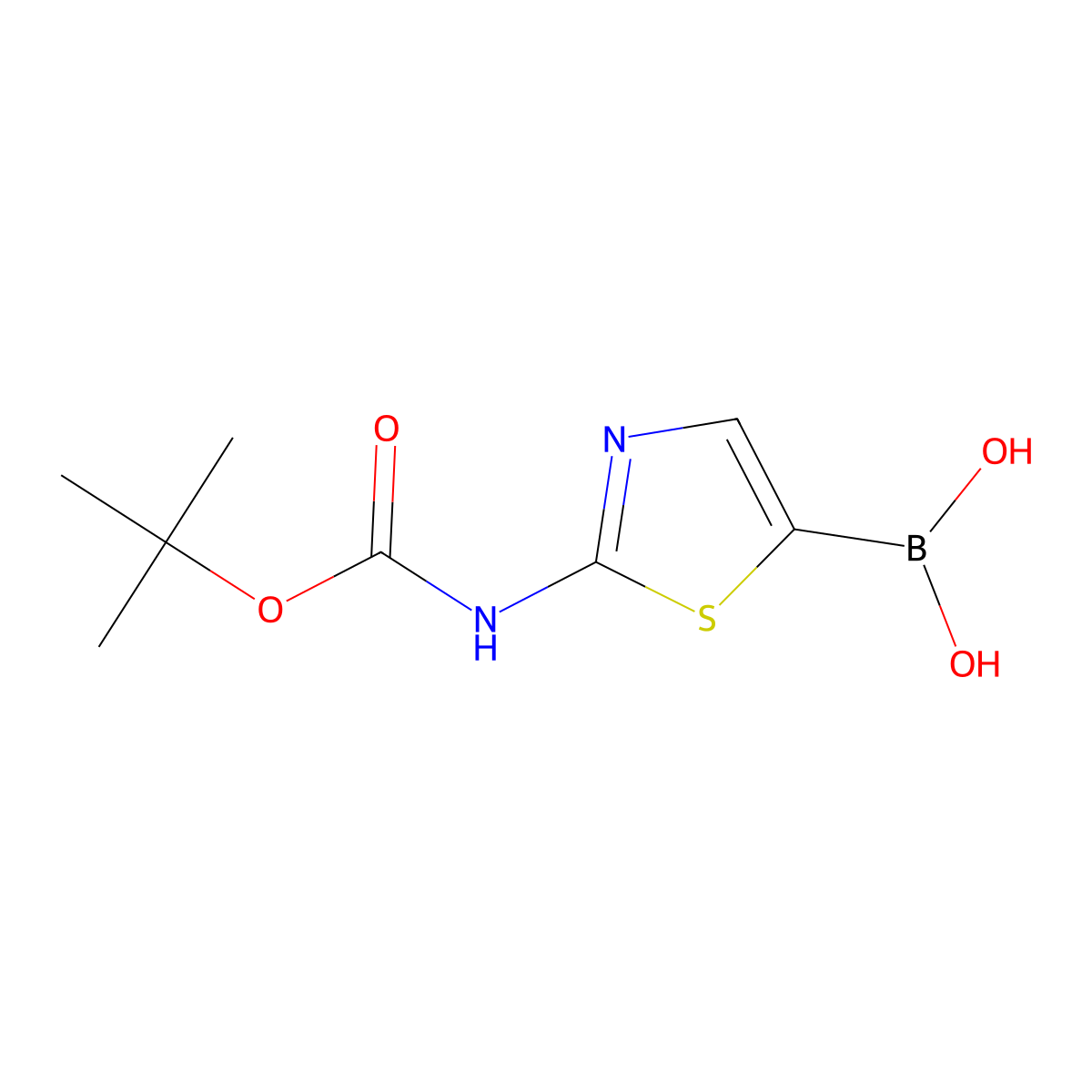 2-(Boc-amino)thiazole-5-boronic acid molecular structure, CAS 1025492-91-4