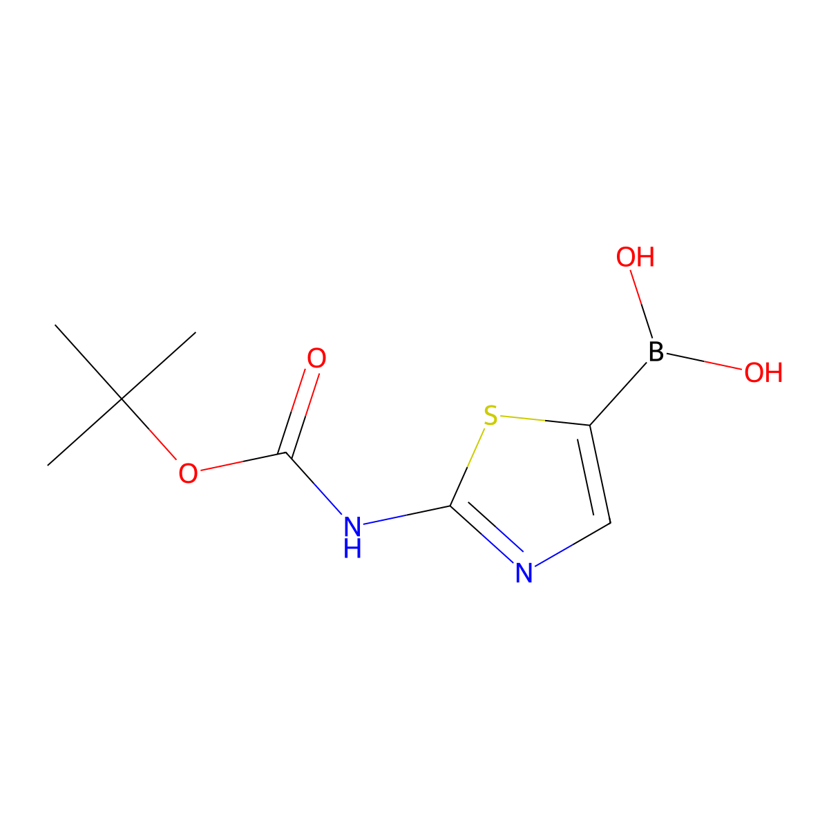 2-(Boc-amino)thiazole-5-boronic acid molecular structure, CAS 1025492-91-4