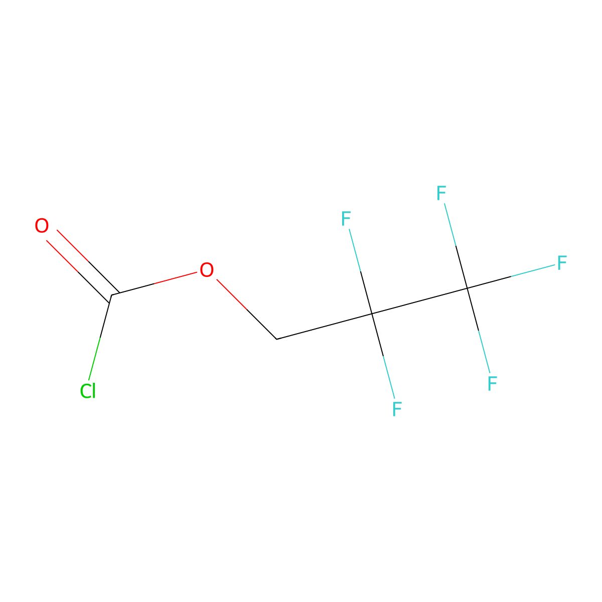 2,2,3,3,3-Pentafluoropropyl chloroformate molecular structure, CAS 1025495-74-2