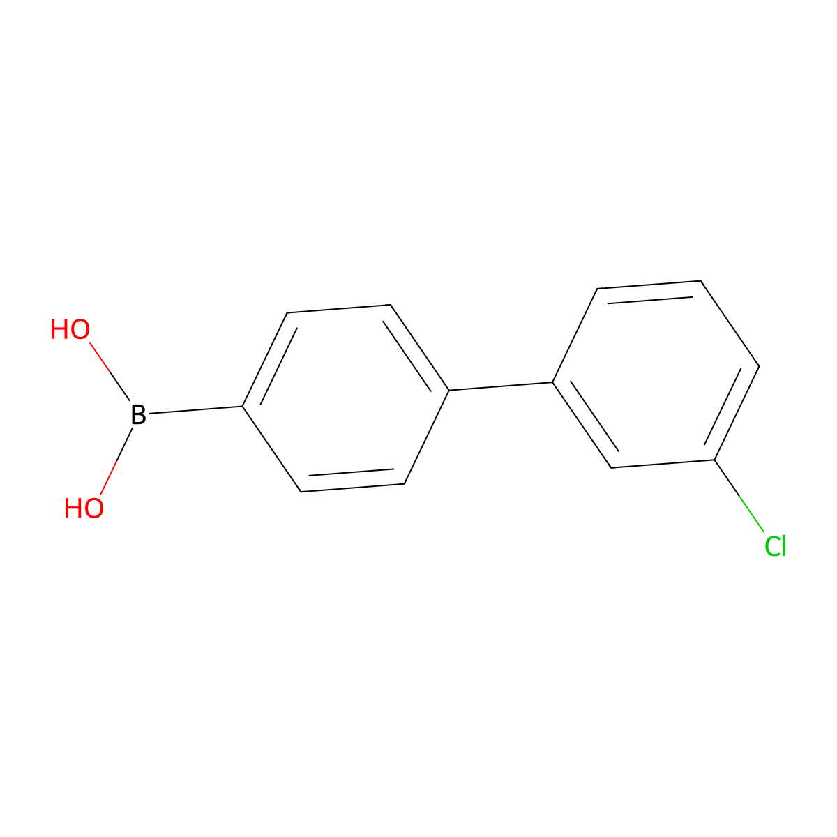 3'-Chlorobiphenyl-4-boronic acid molecular structure, CAS 1025496-32-5