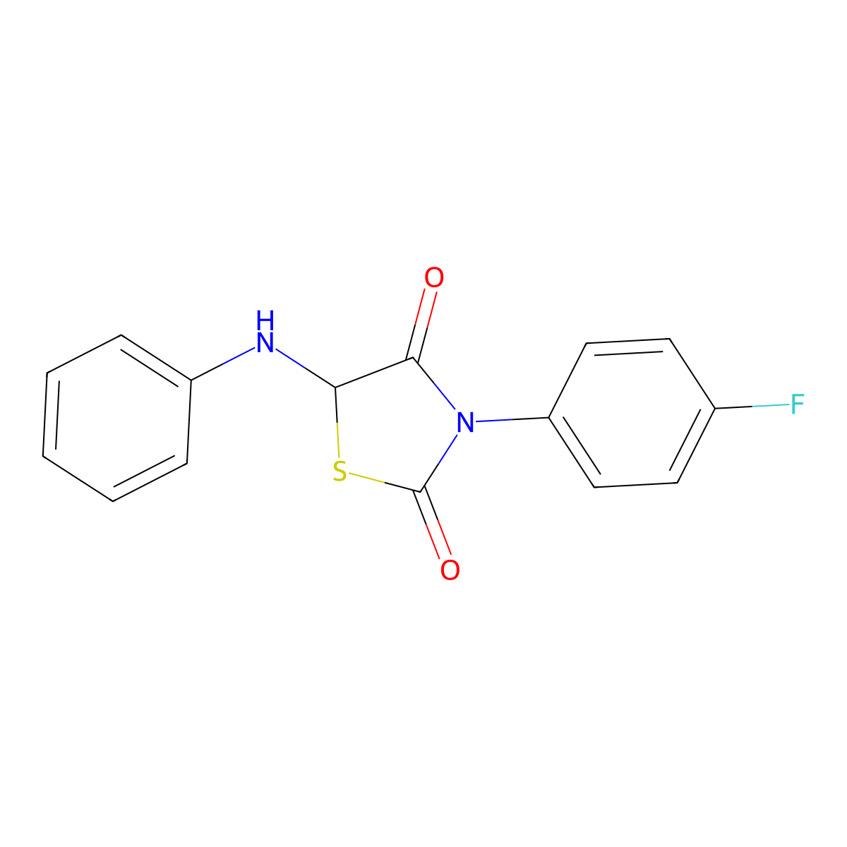 3-(4-Fluorophenyl)-5-(phenylamino)thiazolidine-2,4-dione molecular structure, CAS 1025499-92-6