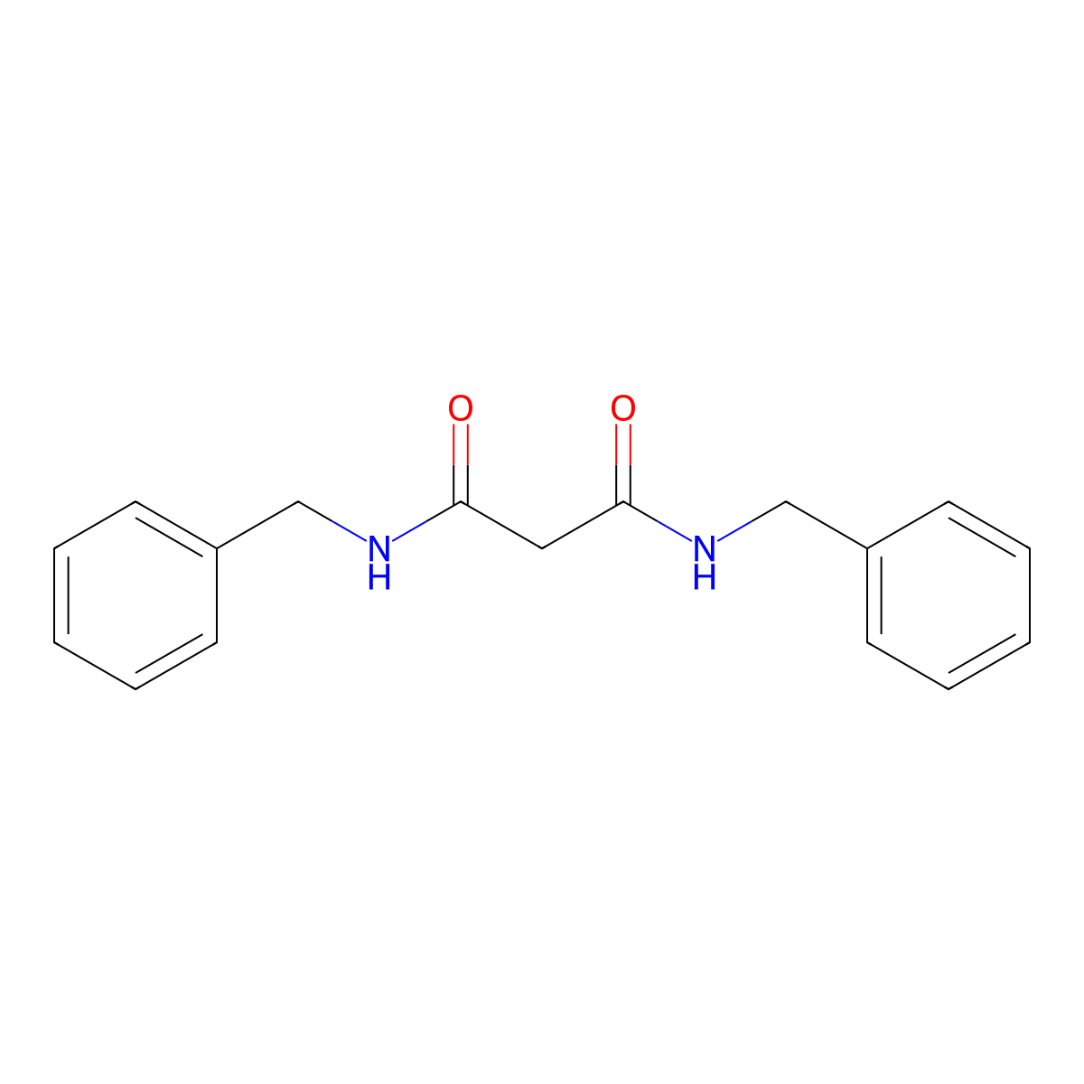 n,n'-Dibenzylmalonamide molecular structure, CAS 10255-99-9