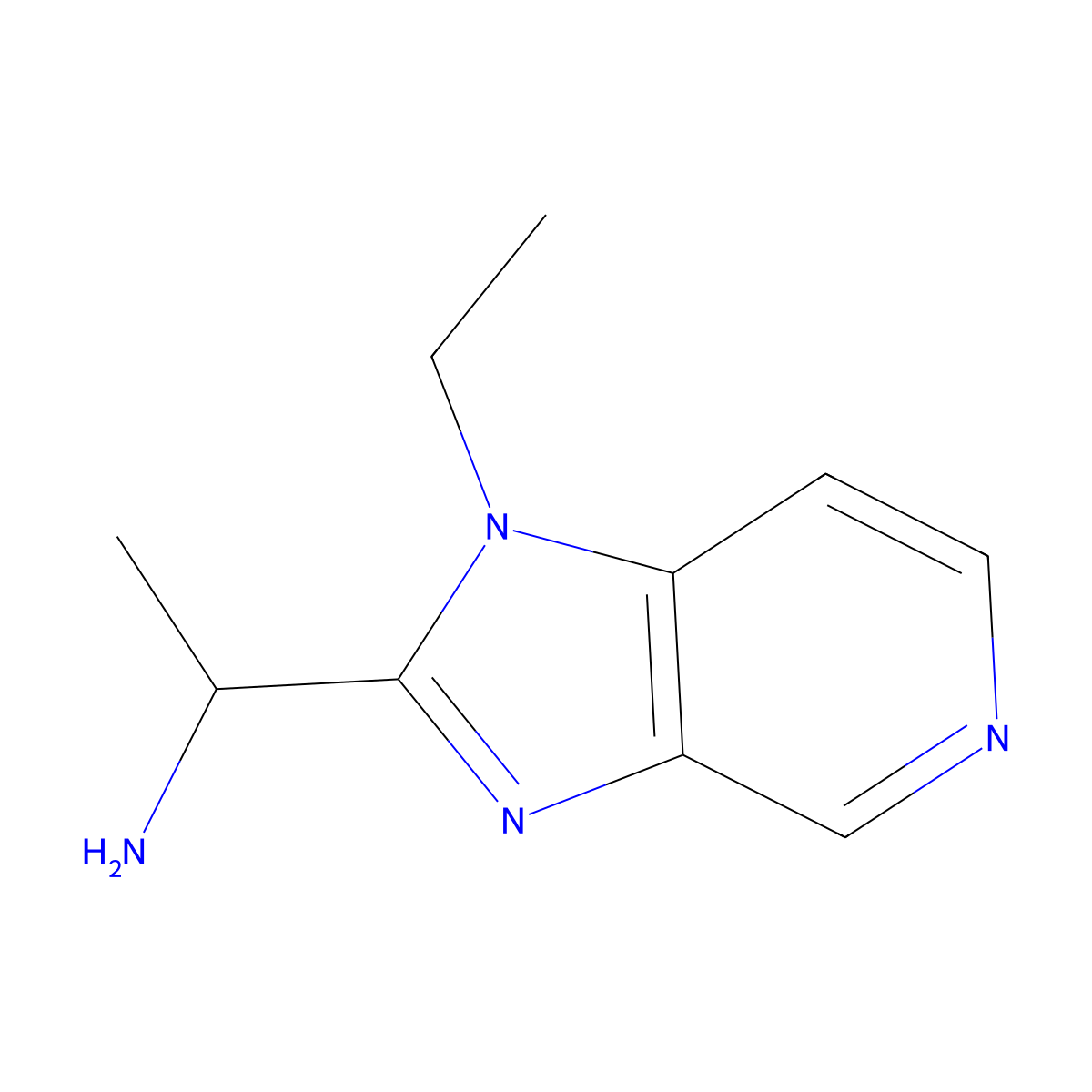 1-(1-Ethyl-1H-imidazo[4,5-c]pyridin-2-yl)ethanamine molecular structure, CAS 1025508-59-1