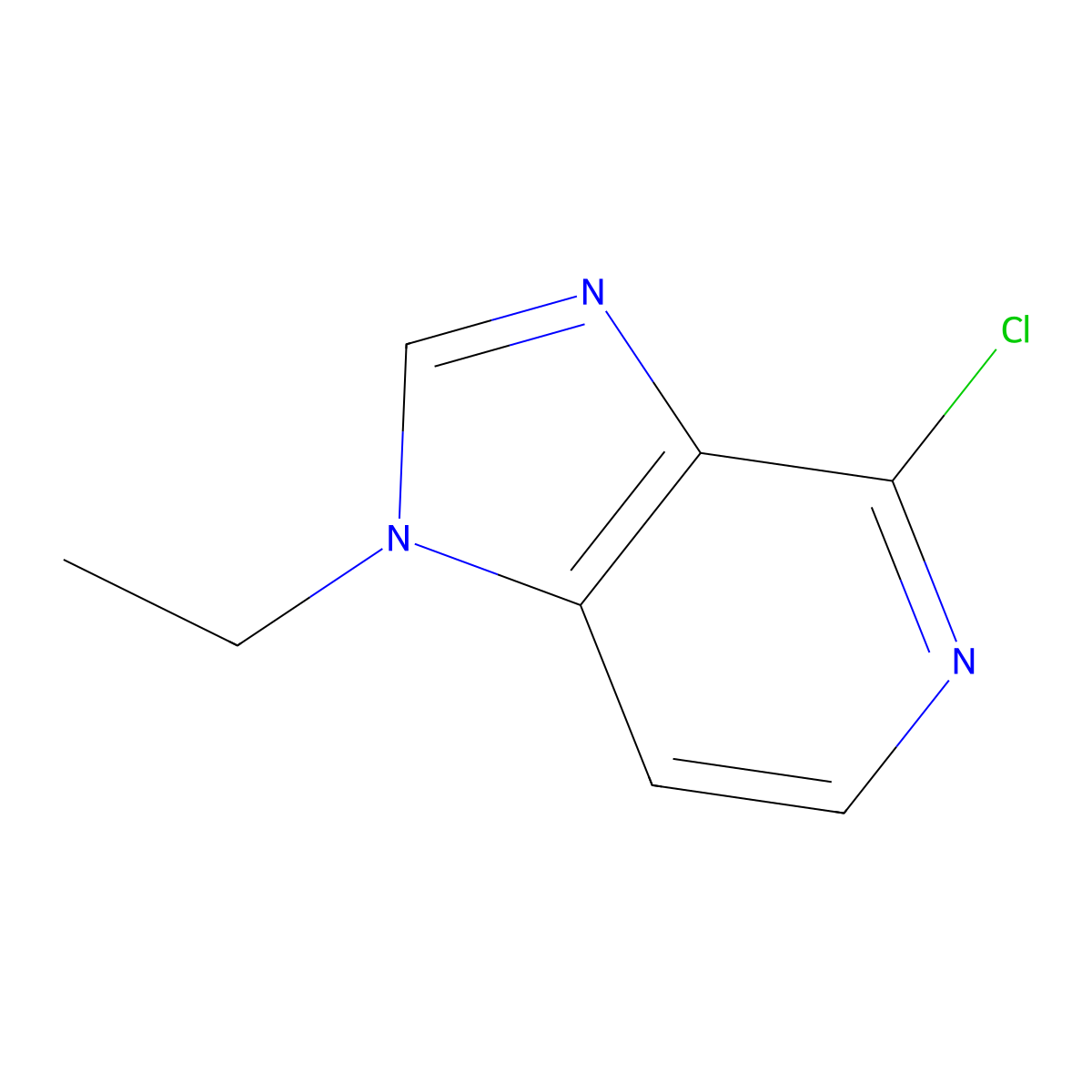 4-chloro-1-ethyl-1H-imidazo(4,5-c)pyridine molecular structure, CAS 1025509-11-8