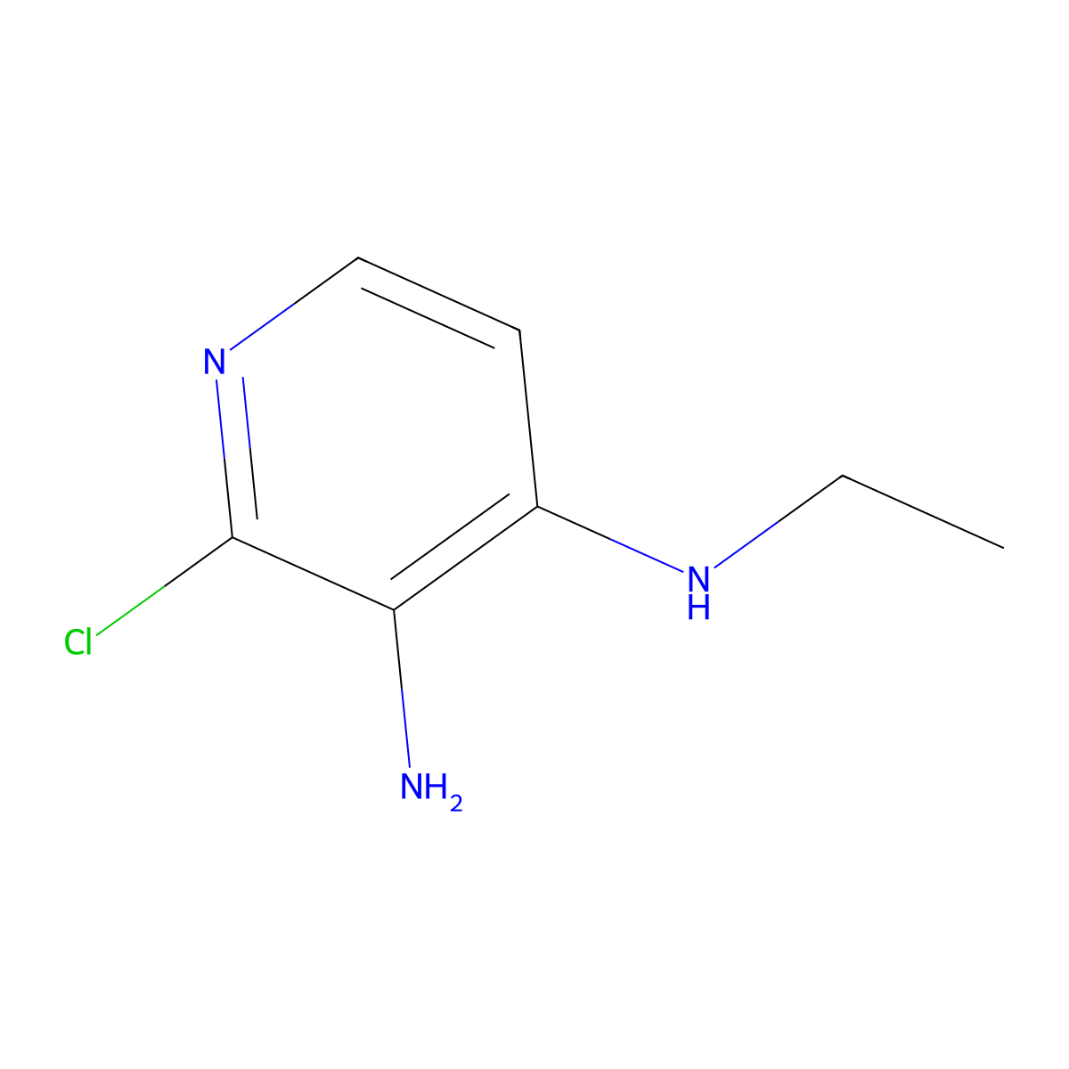 2-chloro-N4-ethylpyridine-3,4-diamine molecular structure, CAS 1025509-12-9