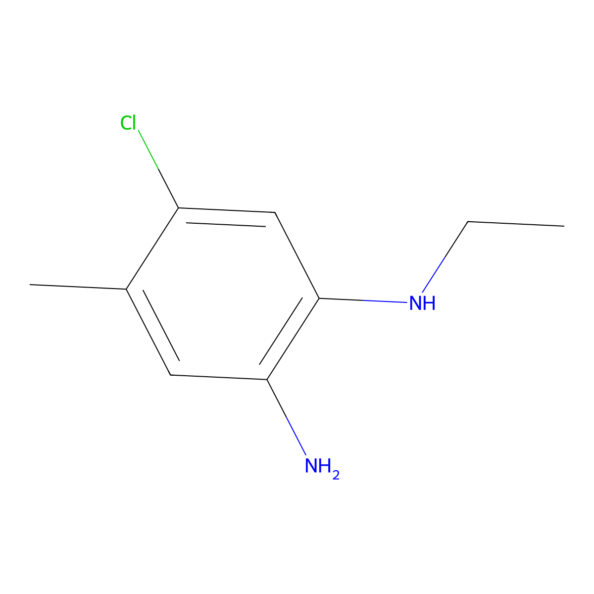 5-Chloro-N1-ethyl-4-methylbenzene-1,2-diamine molecular structure, CAS 1025509-57-2