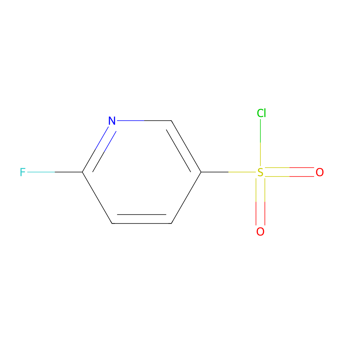 6-Fluoropyridine-3-sulfonyl chloride molecular structure, CAS 1025509-80-1