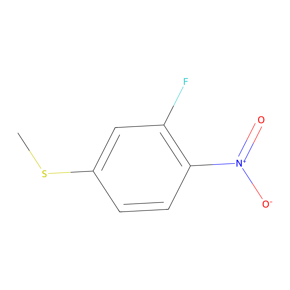 2-Fluoro-4-methylthio-1-nitrobenzene molecular structure, CAS 1025509-81-2