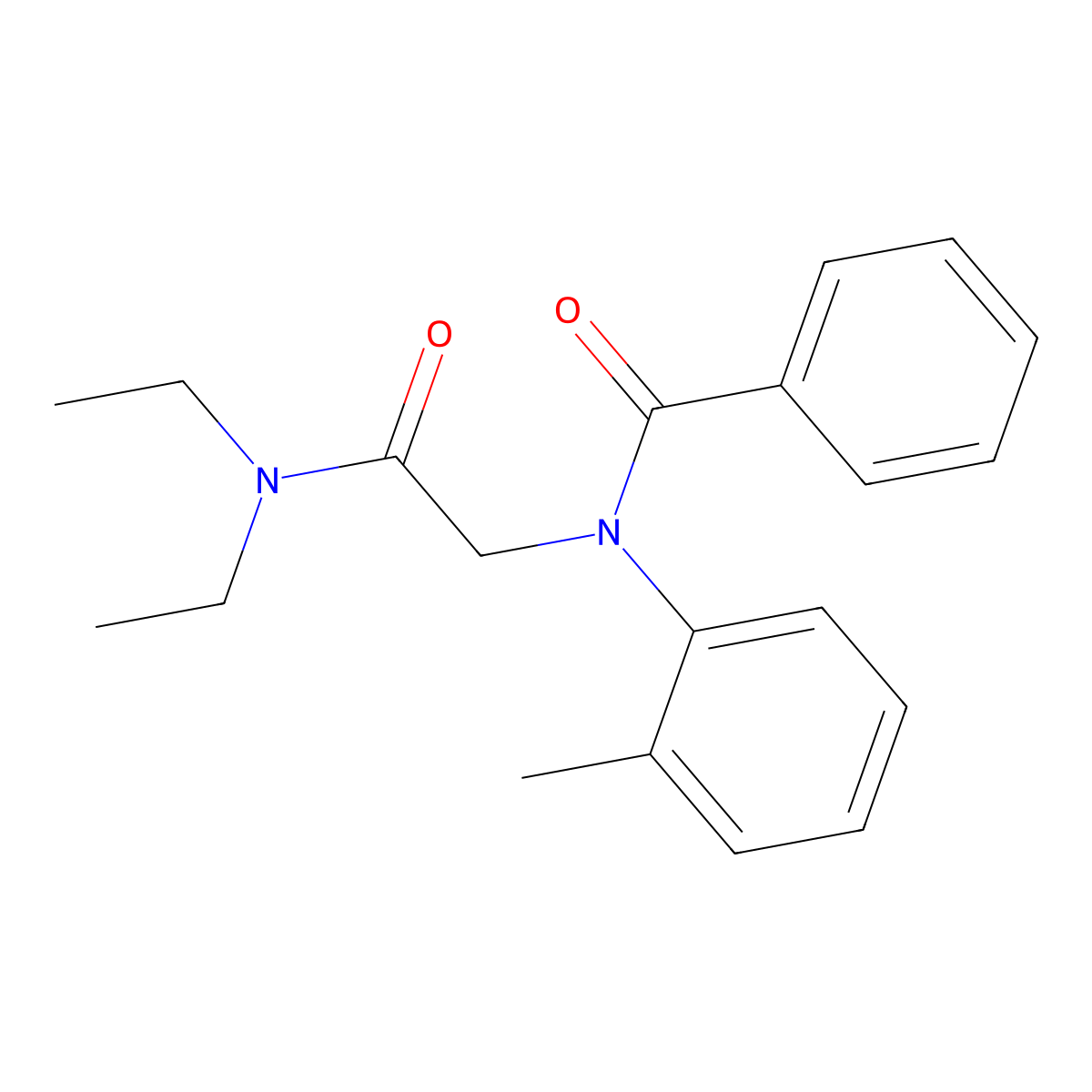 o-Benzotoluidide, N-(diethylcarbamoylmethyl)- molecular structure, CAS 102552-61-4