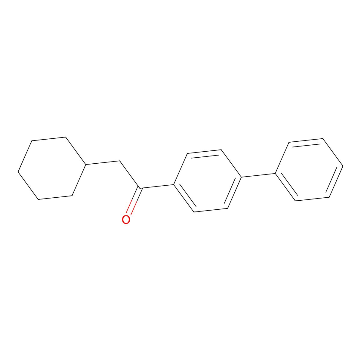 1-([1,1'-Biphenyl]-4-yl)-2-cyclohexylethanone molecular structure, CAS 102553-00-4