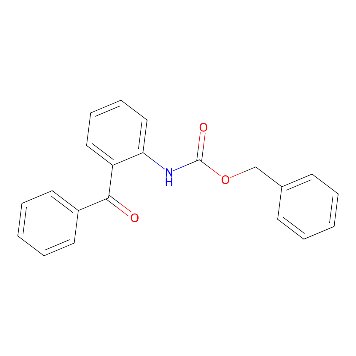benzyl N-(2-benzoylphenyl)carbamate molecular structure, CAS 1025554-41-9